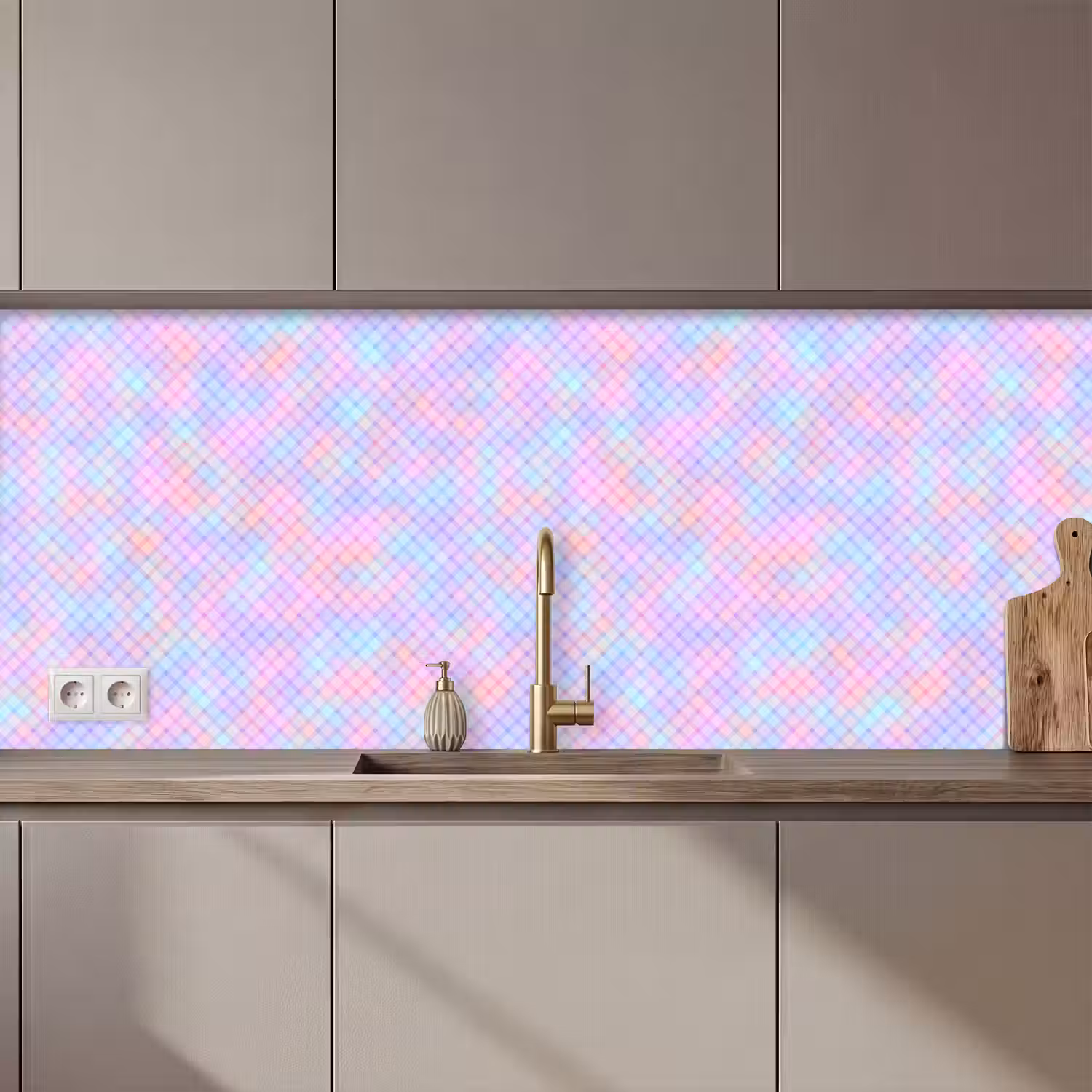 Design - Geometrie - Roze keuken achterwand 2 middel 871 zz_3dshopping