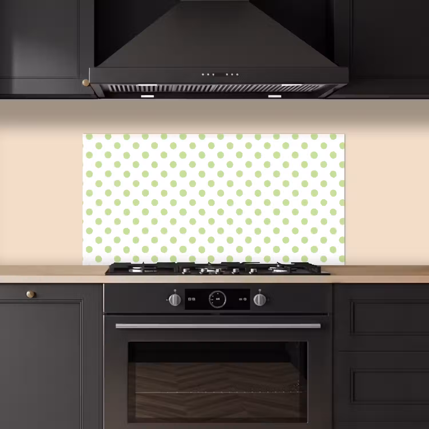 Dots - Klassiek - Groen keuken achterwand spatscherm middel 899 -sfeer1