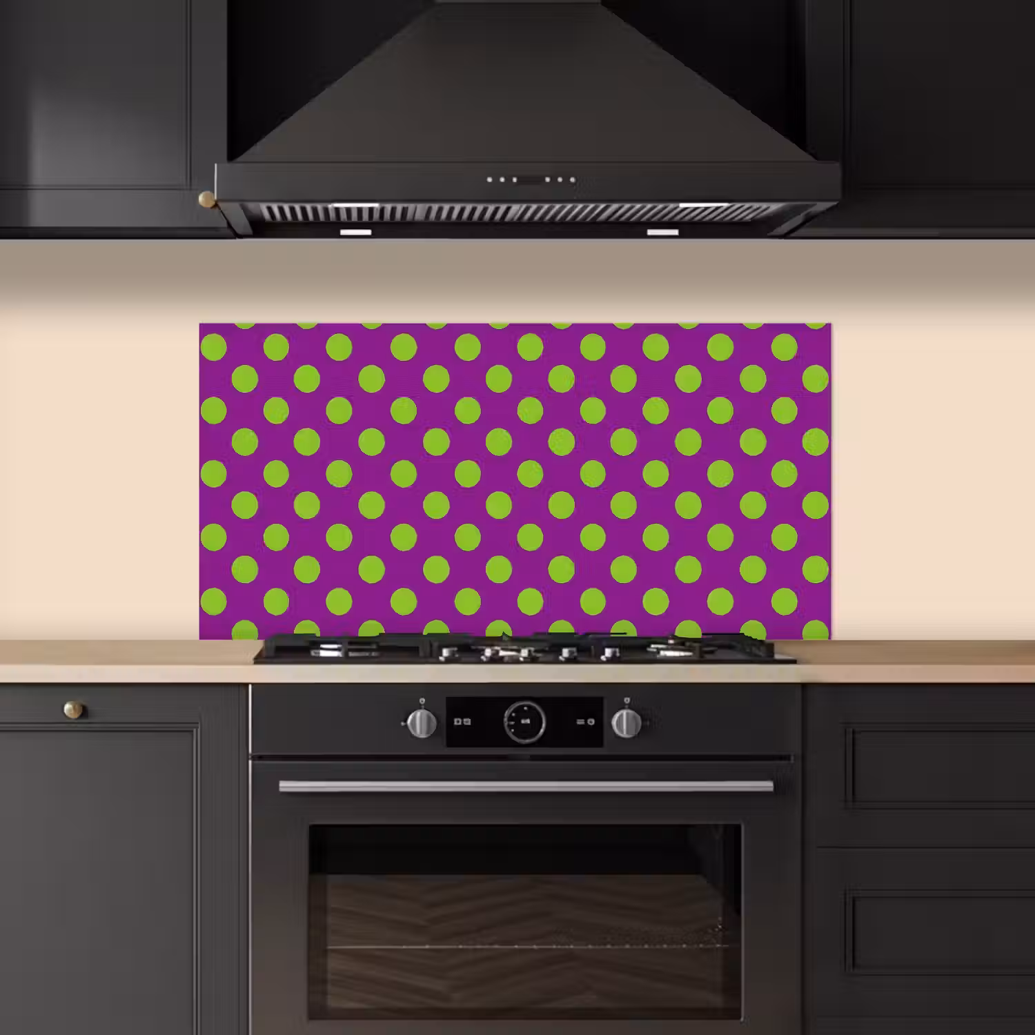 Stippen - Klassiek - Groen keuken achterwand spatscherm middel 899 -sfeer1