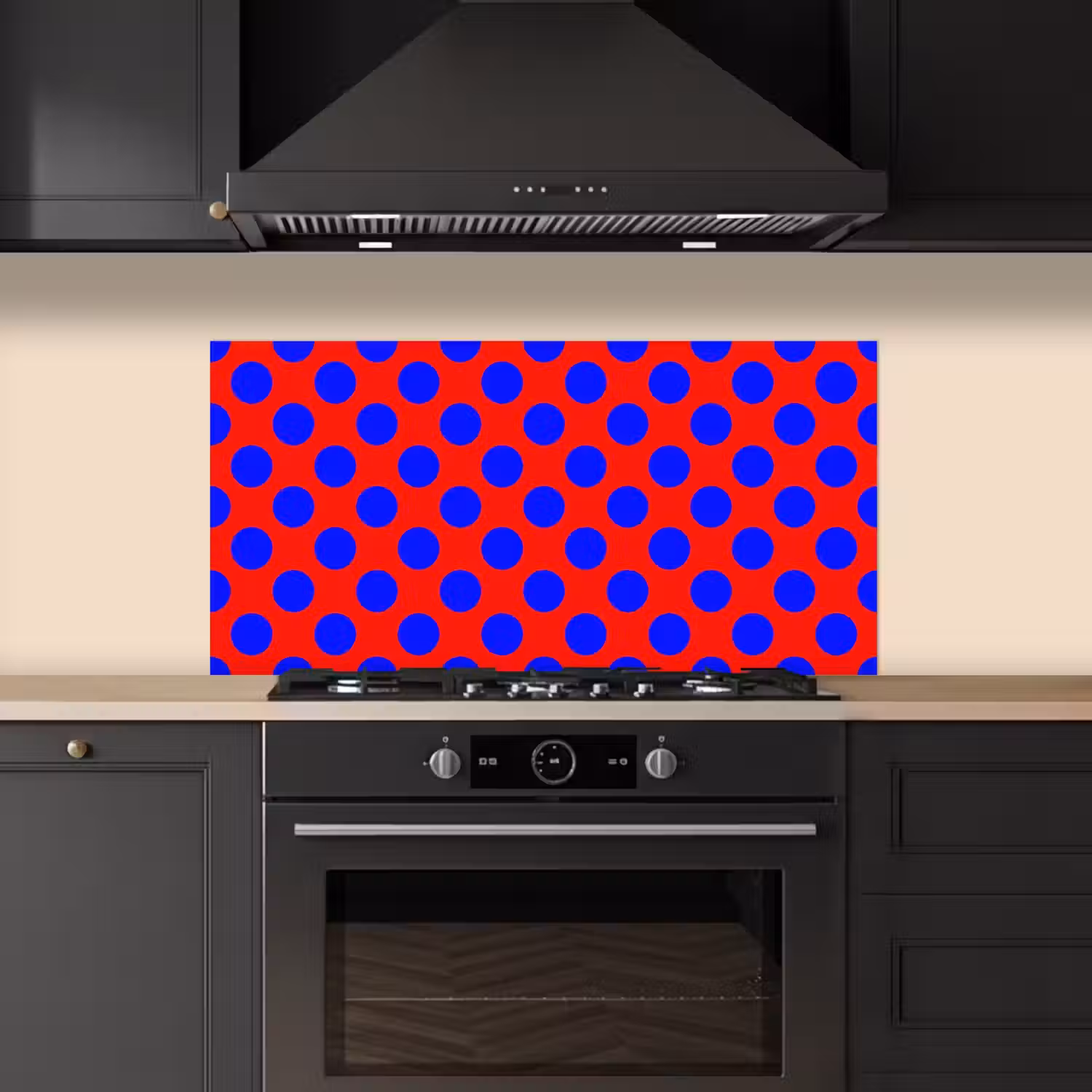 Dots - Klassiek - Rood keuken achterwand spatscherm middel 899 -sfeer1
