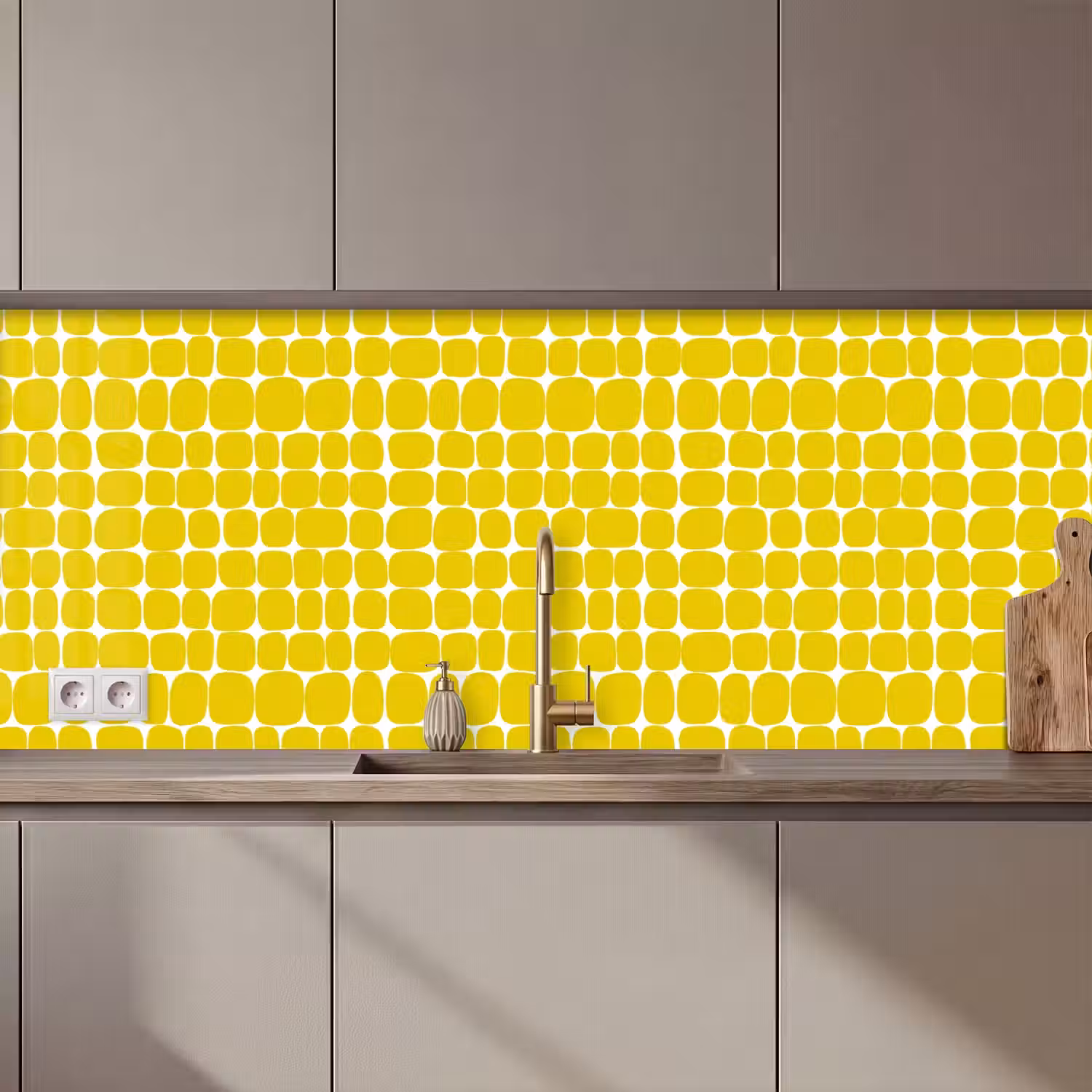 Stippen - Modern - Geel keuken achterwand 2 middel 871 zz_3dshopping