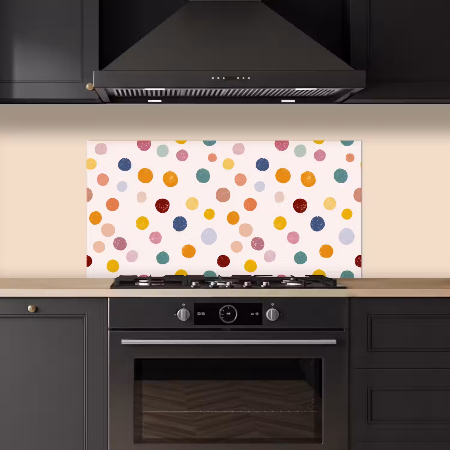 Stippen - Subtiel - Kleurrijk keuken achterwand spatscherm middel 899 -sfeer1