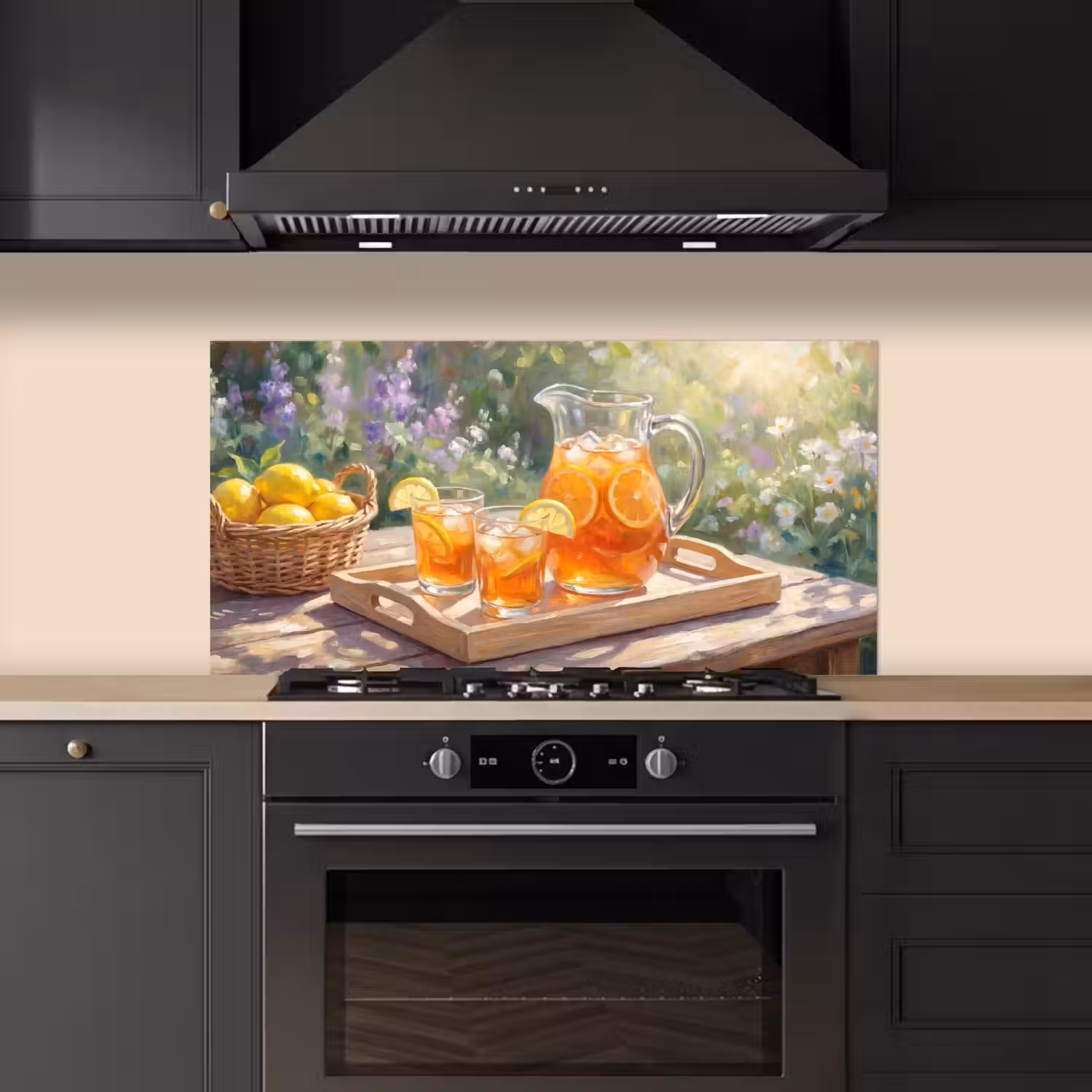 Drank - Citroen - Zomer - Tuin - Geel keuken achterwand spatscherm middel -sfeer1