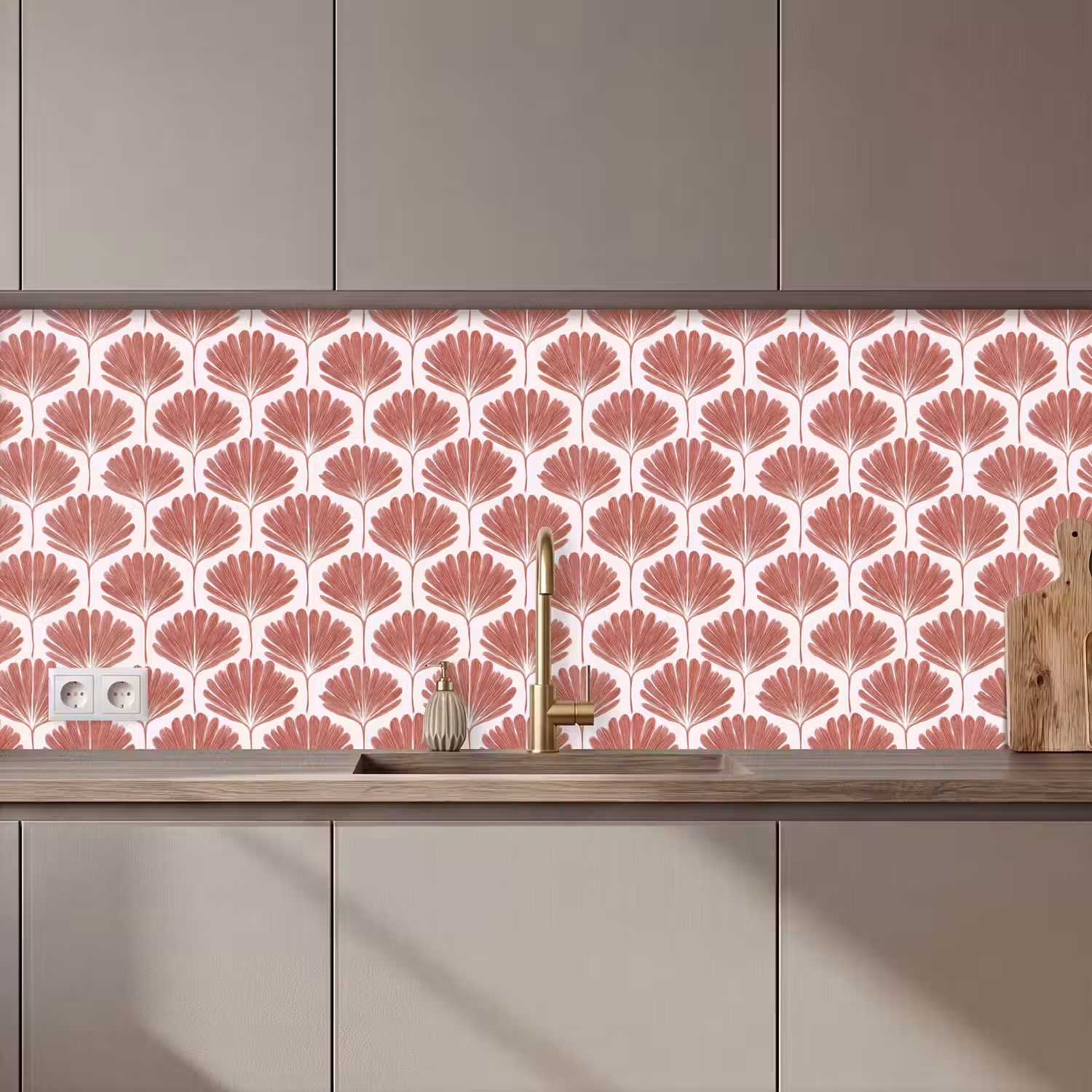 Waaier - Motief - Terra keuken achterwand 2 middel 871 zz_3dshopping