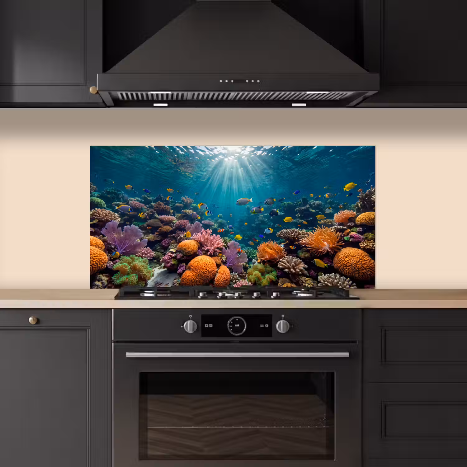 Vis - Koraal - Oceaan - Natuur - Kleurrijk keuken achterwand spatscherm middel -sfeer1