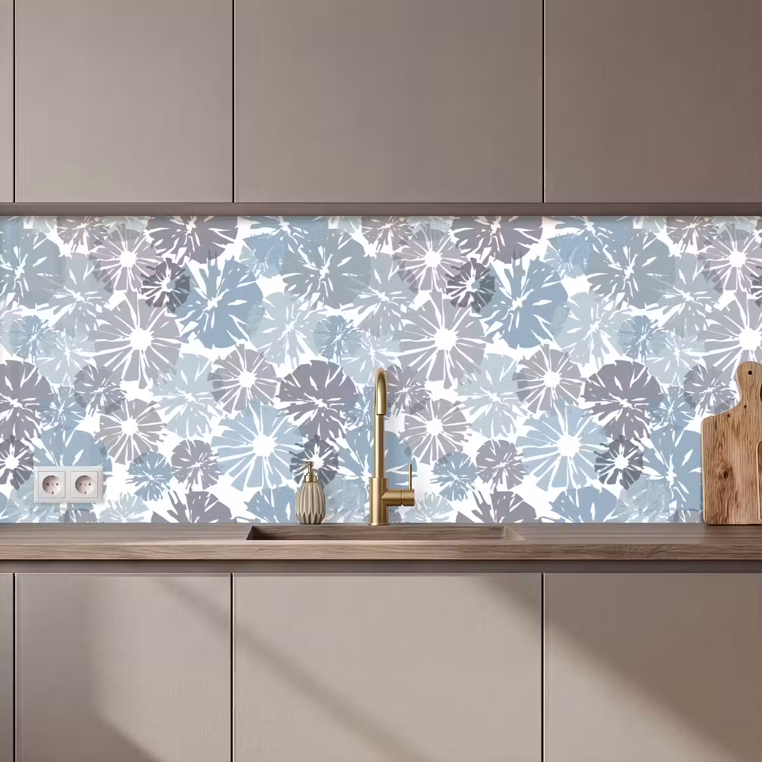 Bloemen - Abstract - Patroon keuken achterwand 2 middel 871 zz_3dshopping