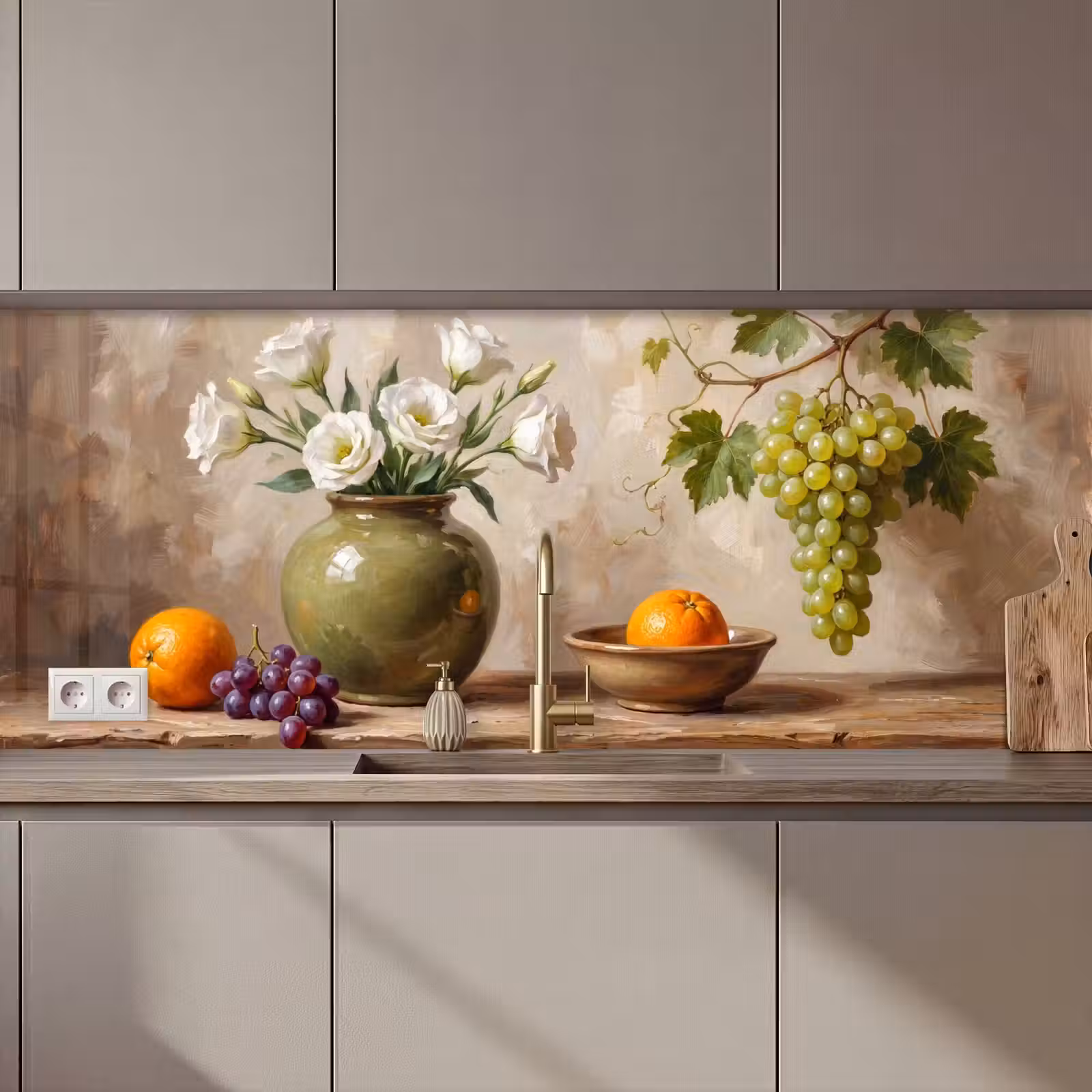 Kitchen Wall Splashback - Flowers - Fruit - Still Life - Bloemen - Fruit - Stilleven keuken achterwand 2 middel zz_3dshopping