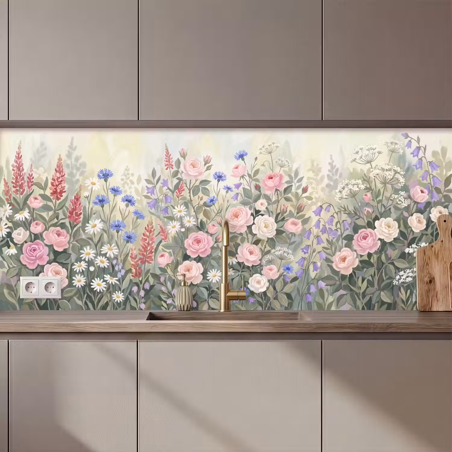 Bloemen - Tuin - Natuur - Kleurrijk keuken achterwand 2 middel zz_3dshopping