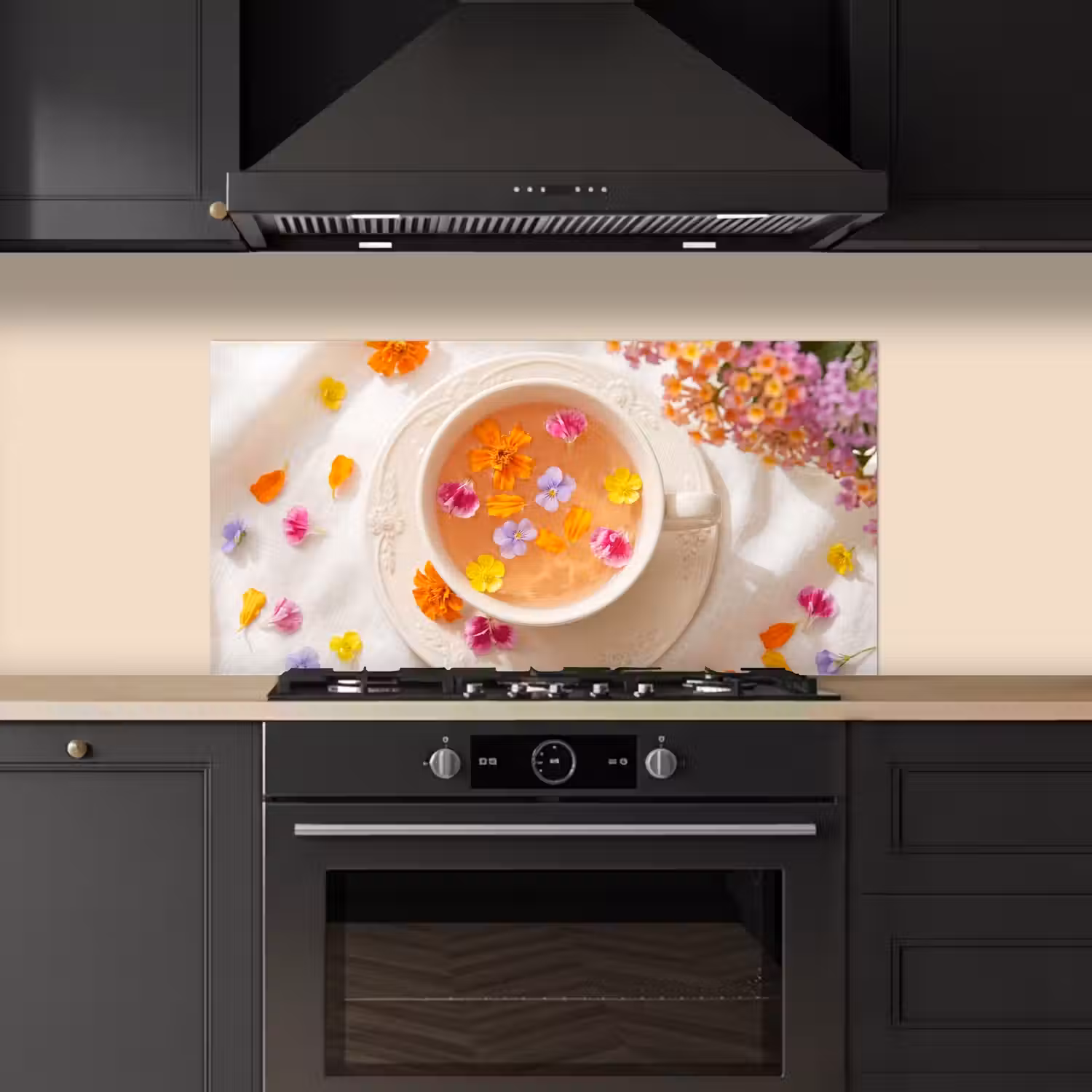 Bloemen - Kop - Natuur - Kleurrijk - Zomer keuken achterwand spatscherm middel -sfeer1