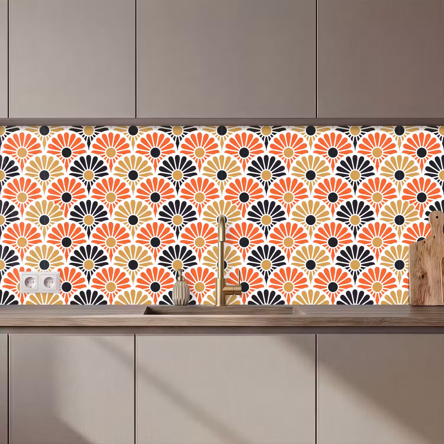 Bloemen - Japan - Patronen keuken achterwand 2 middel 871 zz_3dshopping