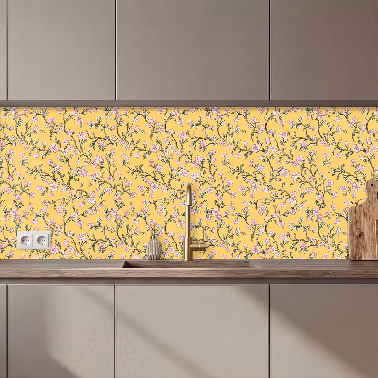 Bloemen - Motief - Geel keuken achterwand 2 middel 871 zz_3dshopping