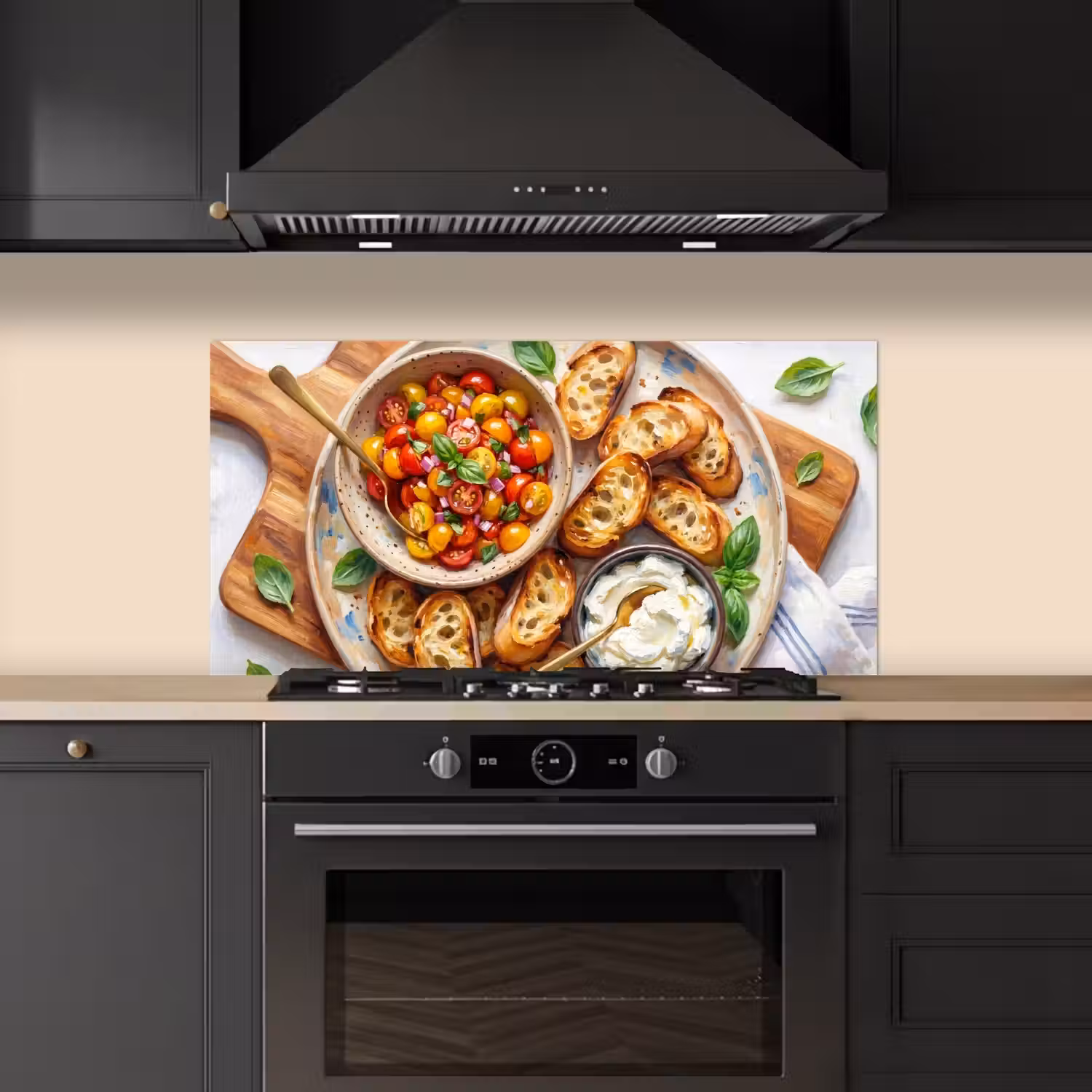 Eten - Tomaat - Brood - Kleurrijk - Keuken keuken achterwand spatscherm middel -sfeer1