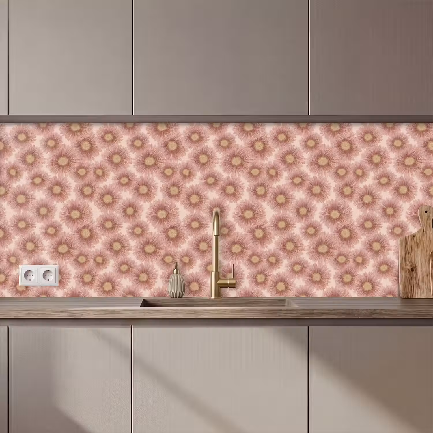 Gerbera - Bloemen - Roze keuken achterwand 2 middel 871 zz_3dshopping