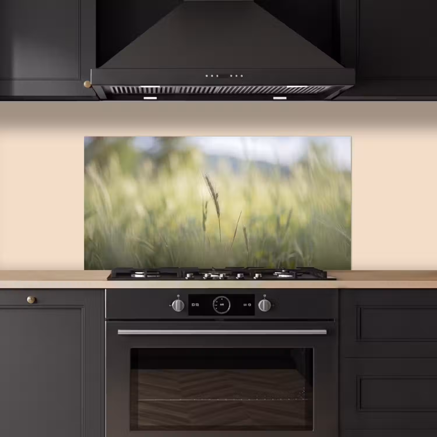 Graan - Aar - Natuur - Groen - Detail keuken achterwand spatscherm middel -sfeer1