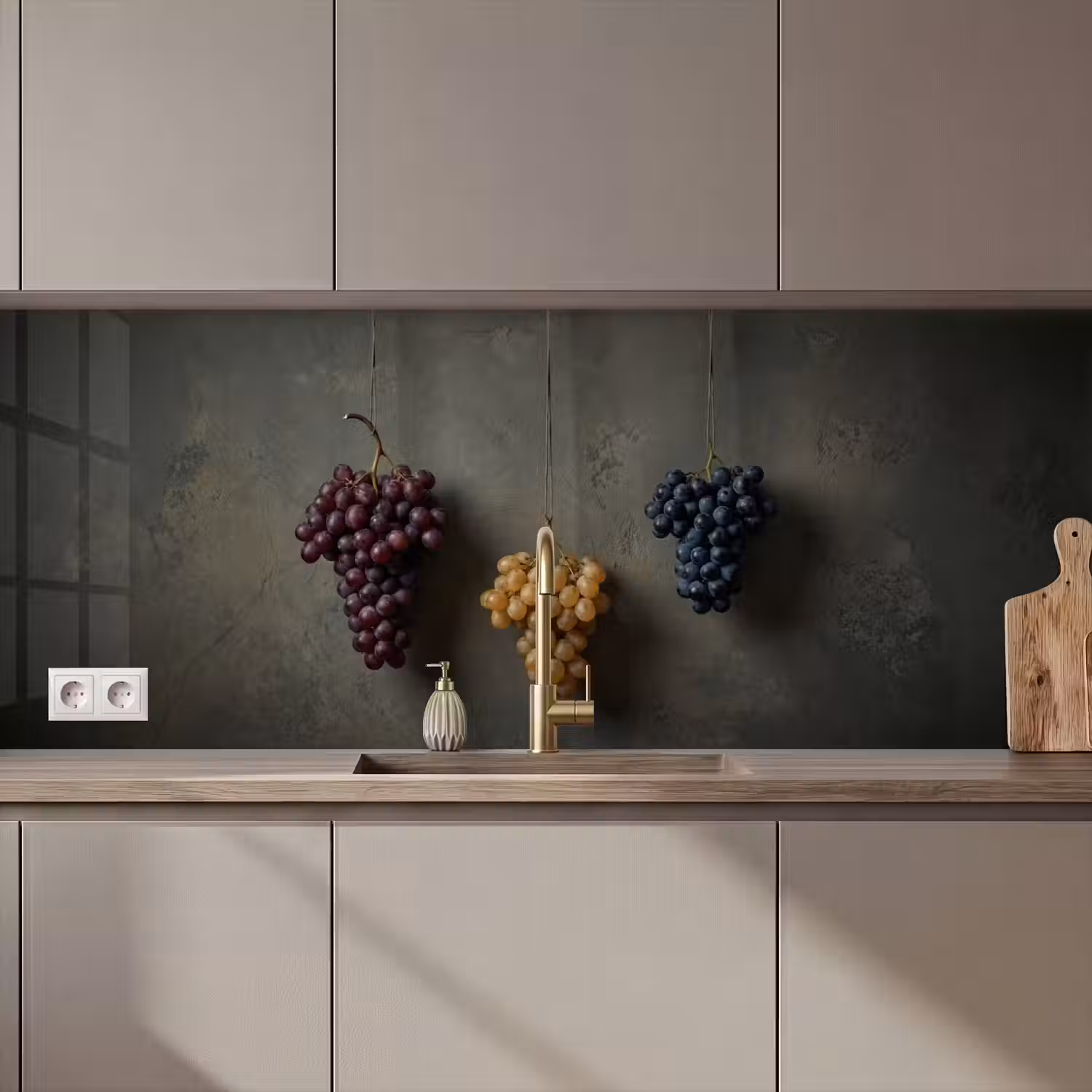Druiven - Kleurrijk - Muur keuken achterwand 2 middel zz_3dshopping