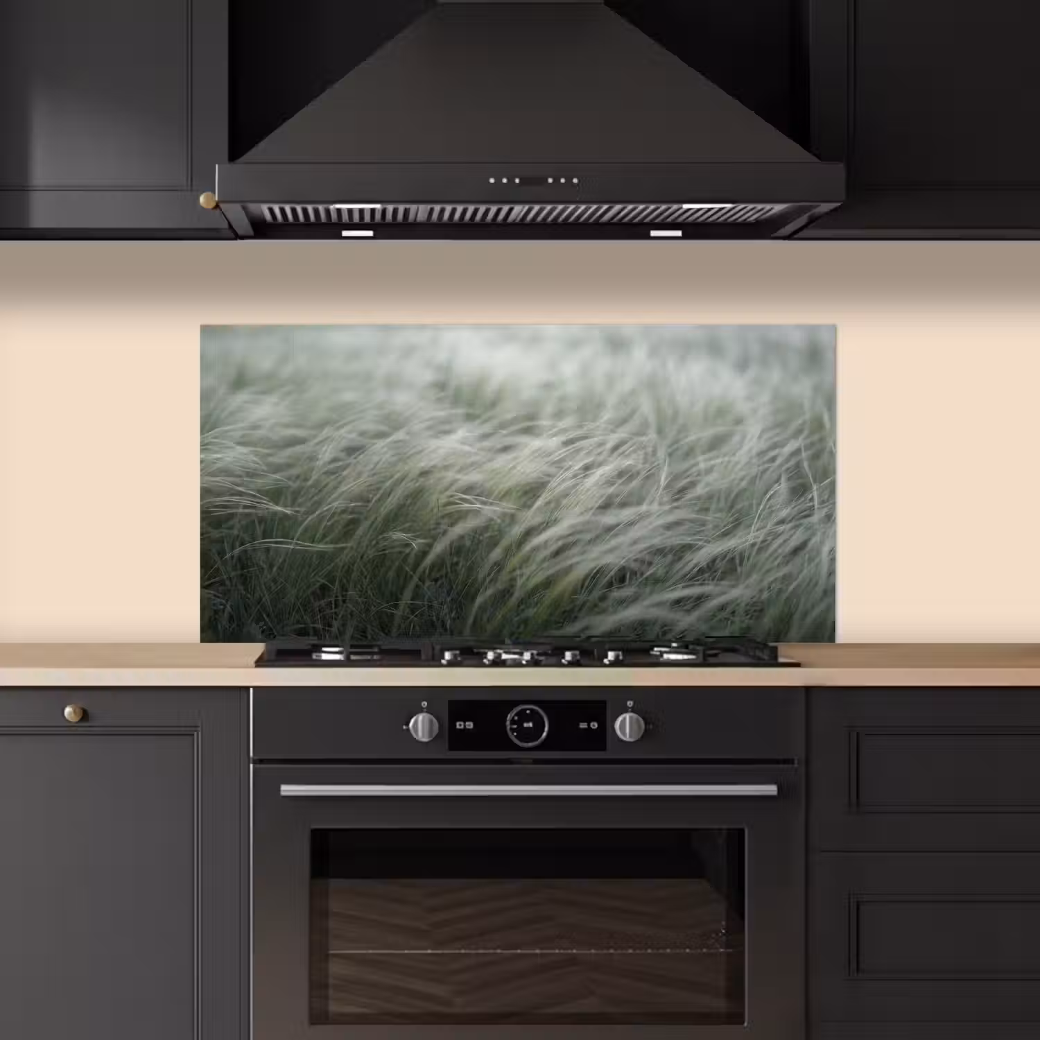 Gras - Wazig - Natuur - Groen - Zacht keuken achterwand spatscherm middel -sfeer1