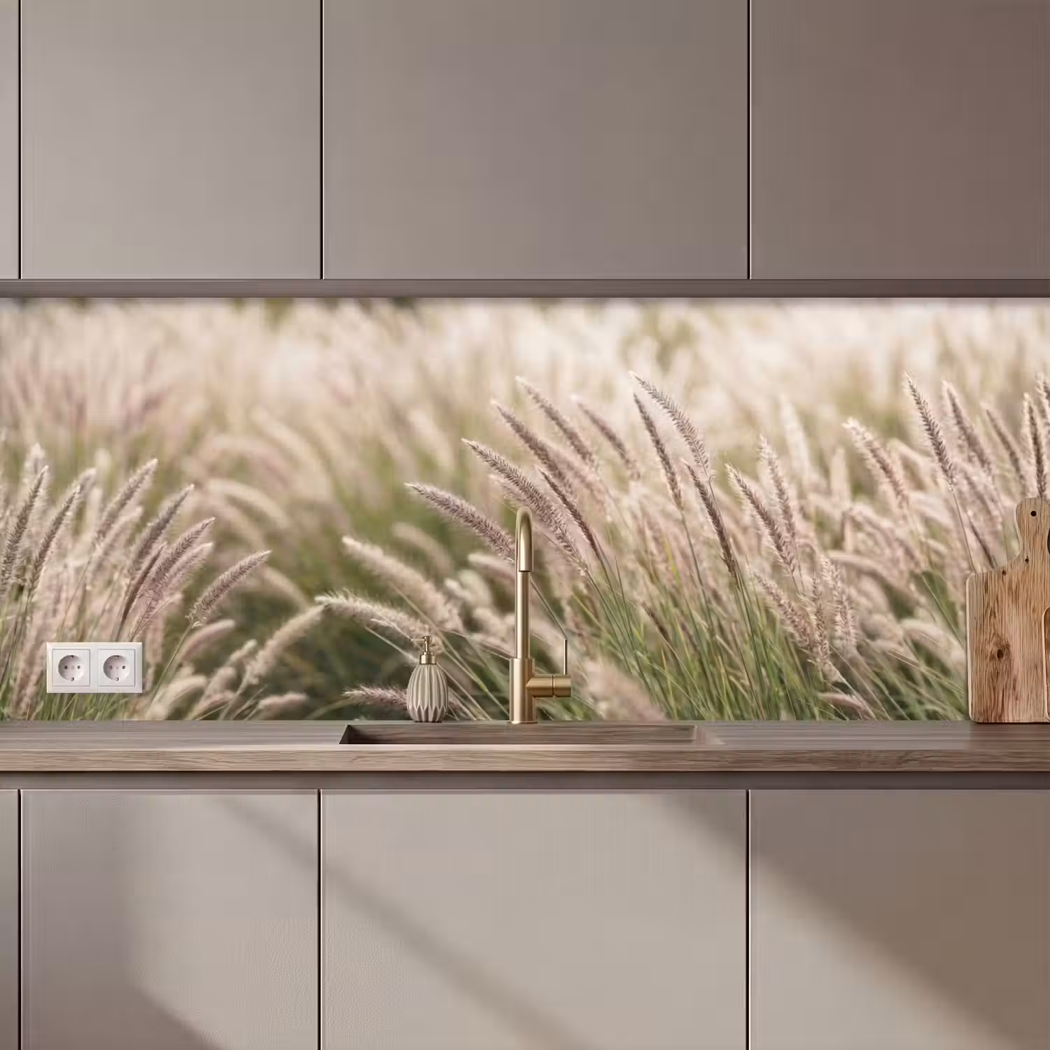 Gras - Close up - Groen keuken achterwand 2 middel zz_3dshopping