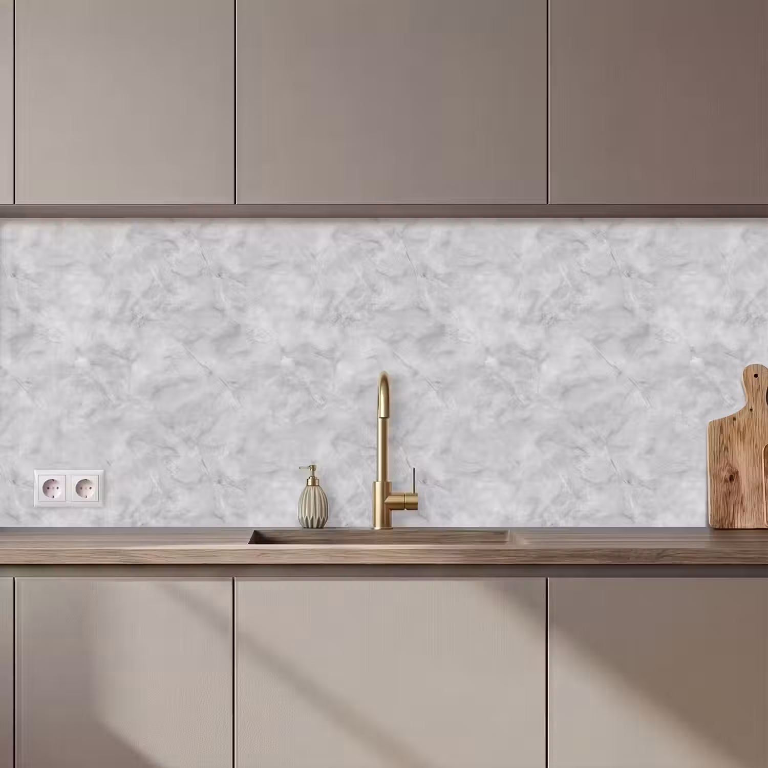 Grijs - Marmer - Mat keuken achterwand 2 middel 871 zz_3dshopping