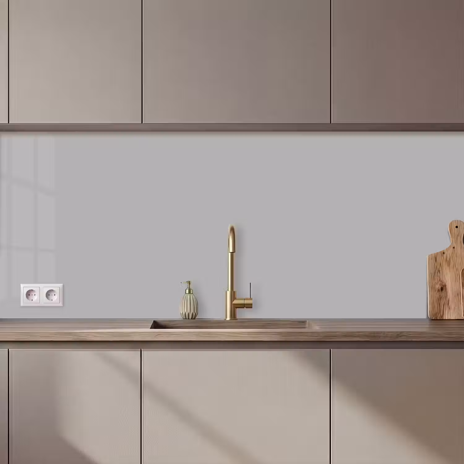 Grijs - Effen print keuken achterwand 2 middel 871 zz_3dshopping