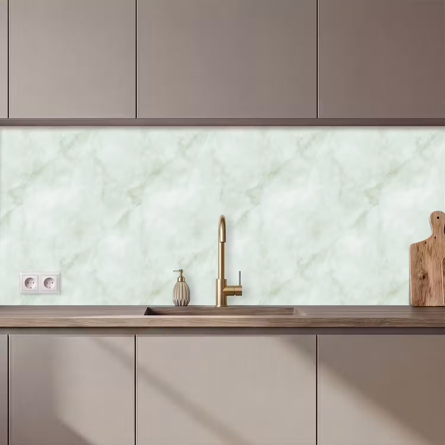 Groen - Marmer - Vloeiende aders keuken achterwand 2 middel 871 zz_3dshopping