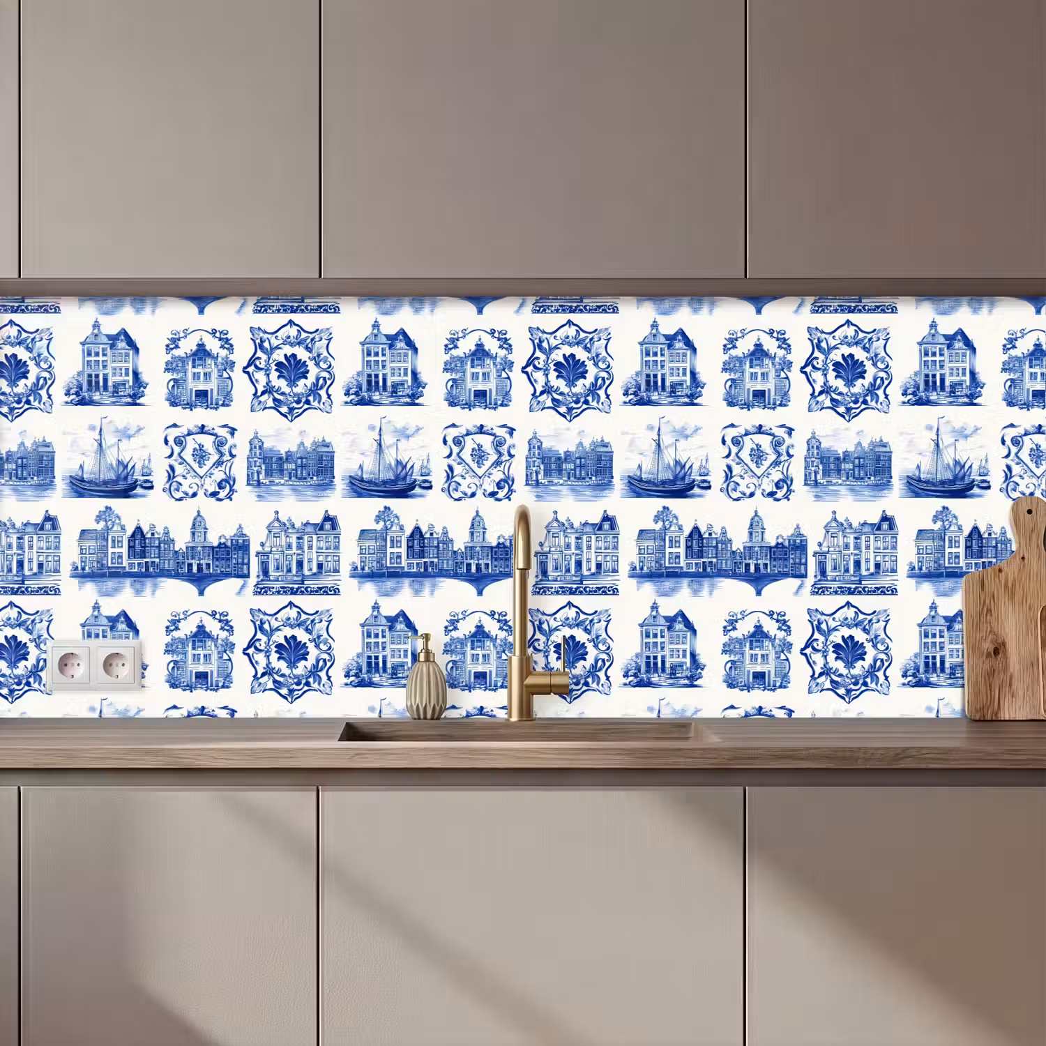 Huizen - Schepen - Blauw keuken achterwand 2 middel 871 zz_3dshopping