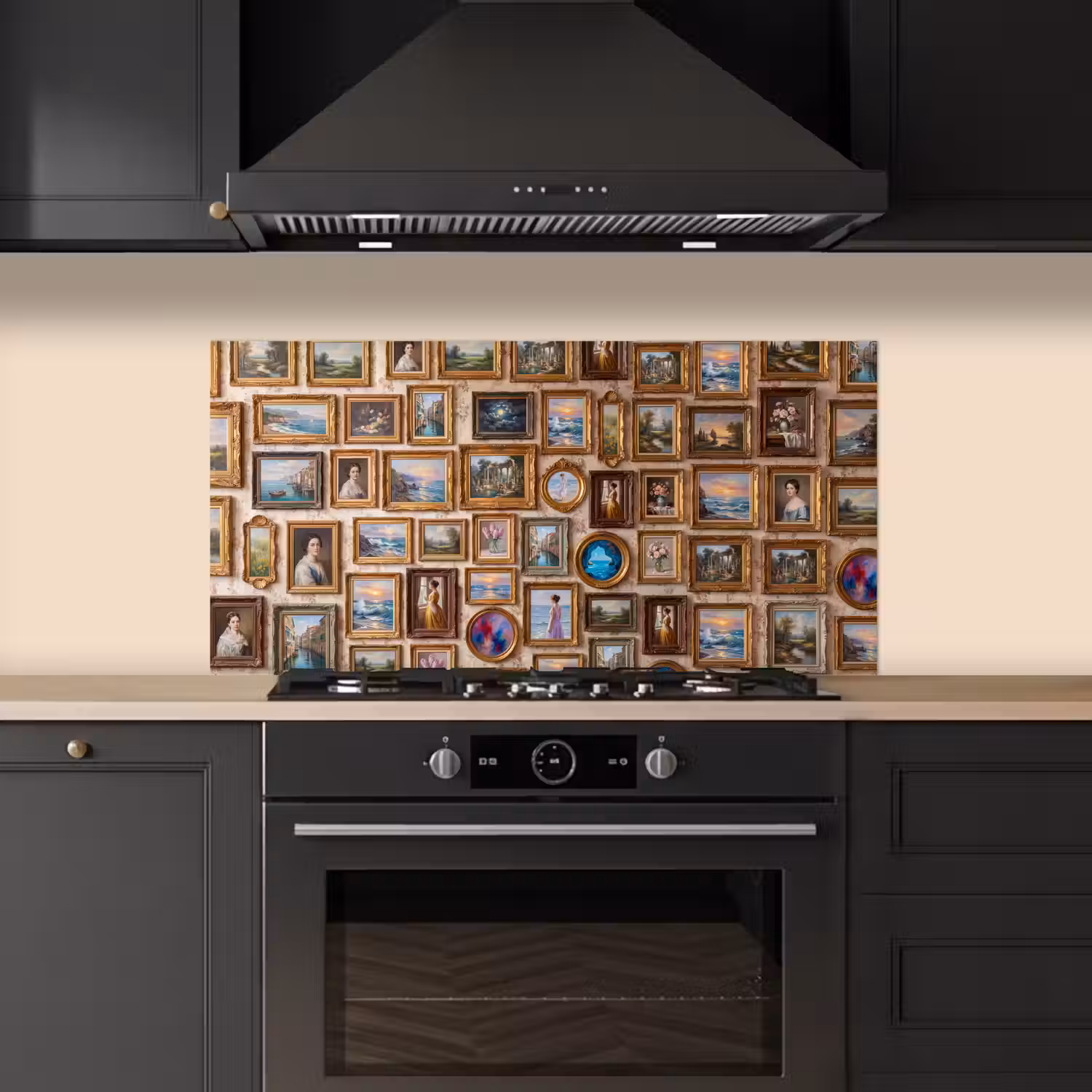 Interieur - Kunst - Collectie - Klassiek - Goud keuken achterwand spatscherm middel -sfeer1