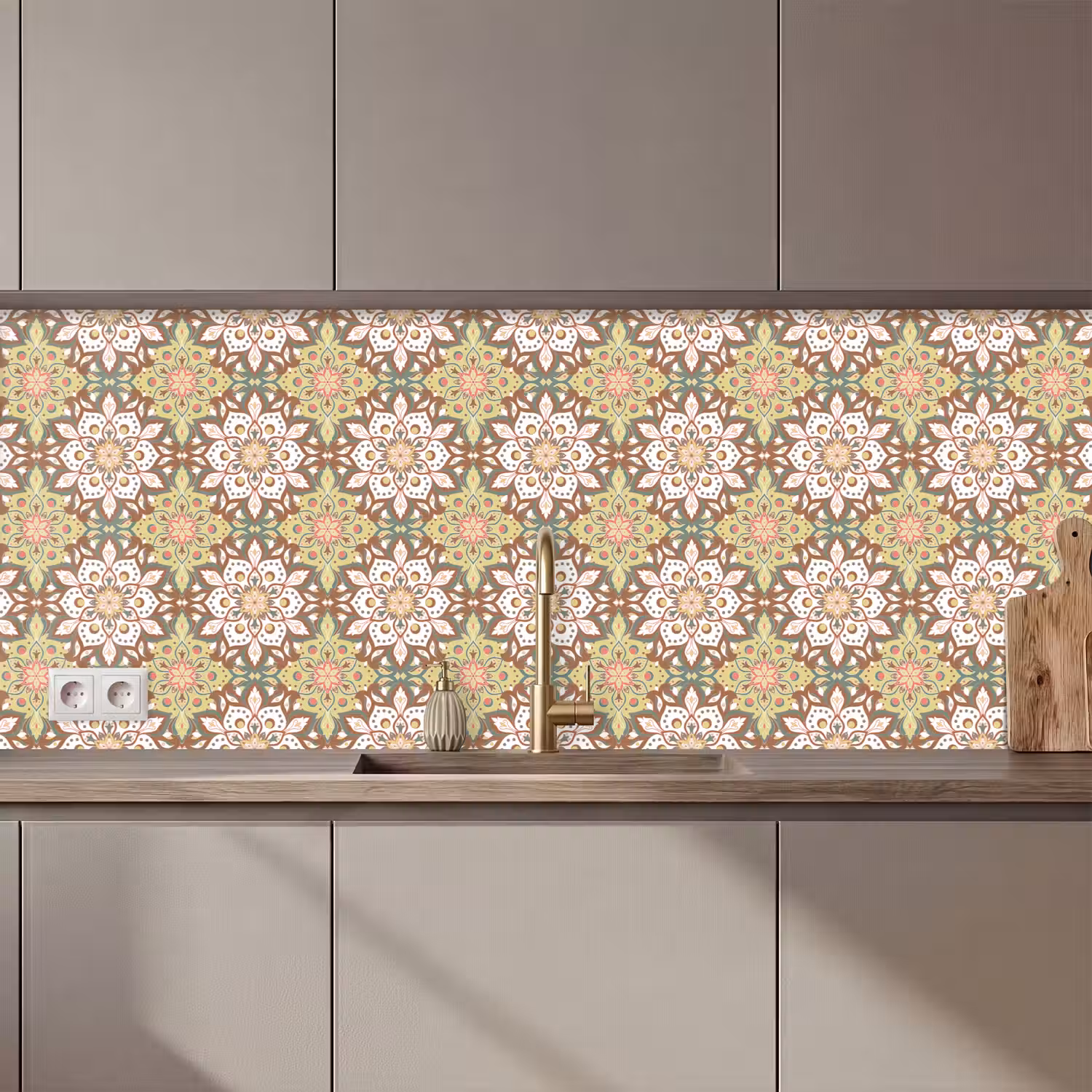 Mandala - Bohemian - Bloemen - Patronen keuken achterwand 2 middel 871 zz_3dshopping