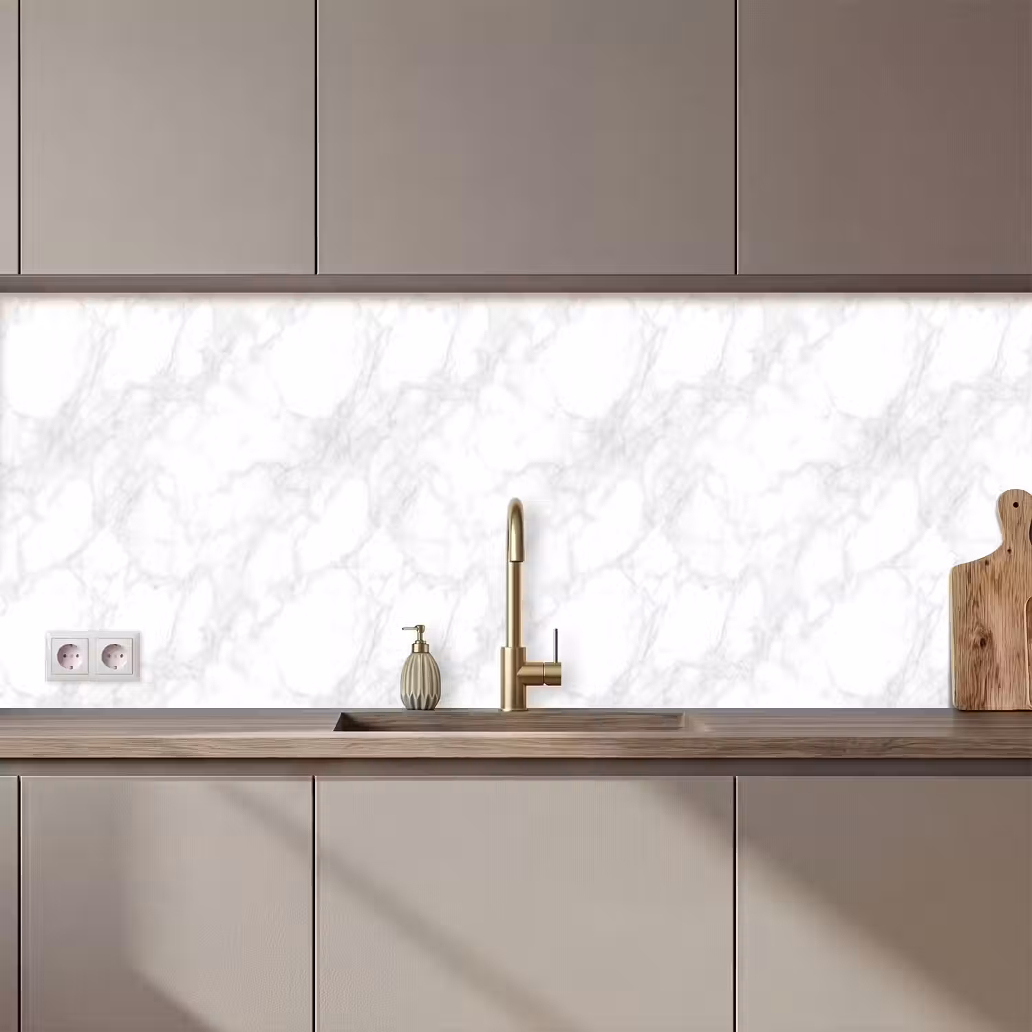 Minimalistisch - Wit - Grijze aders keuken achterwand 2 middel 871 zz_3dshopping