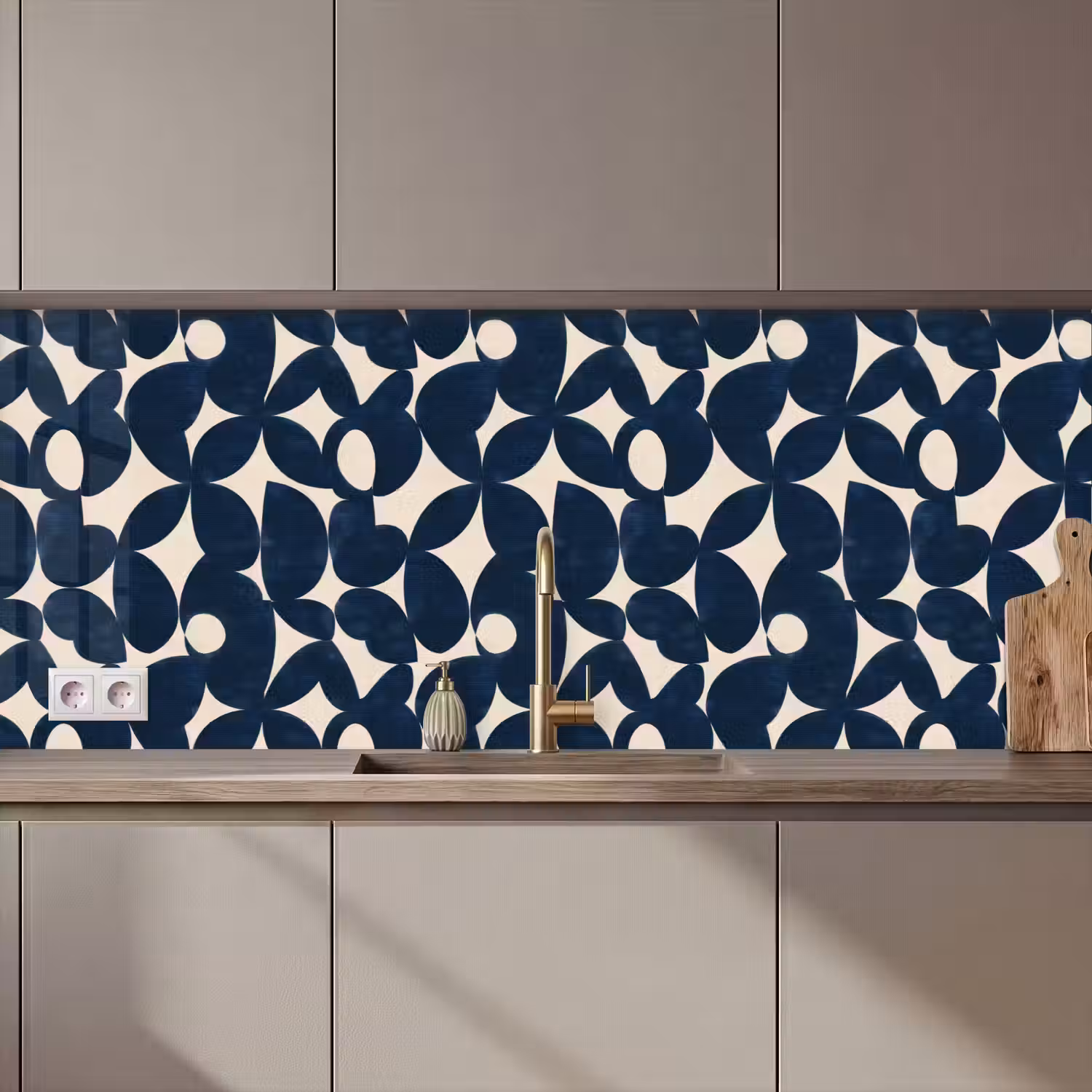 Modern - Geometrisch - Blauw keuken achterwand 2 middel 871 zz_3dshopping