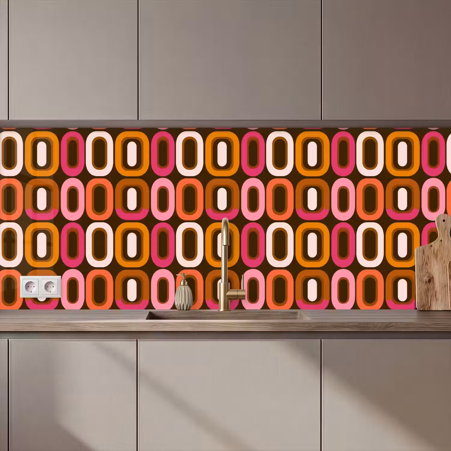 Modern - Retro - Kleurrijk keuken achterwand 2 middel 871 zz_3dshopping