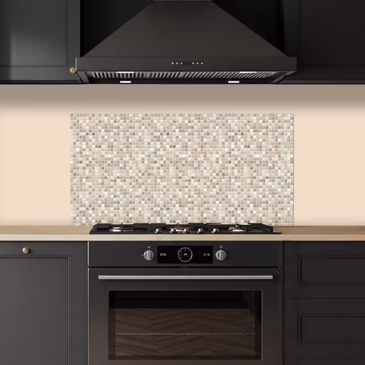 Mozaïek - Patroon- Taupe keuken achterwand spatscherm middel 899 -sfeer1