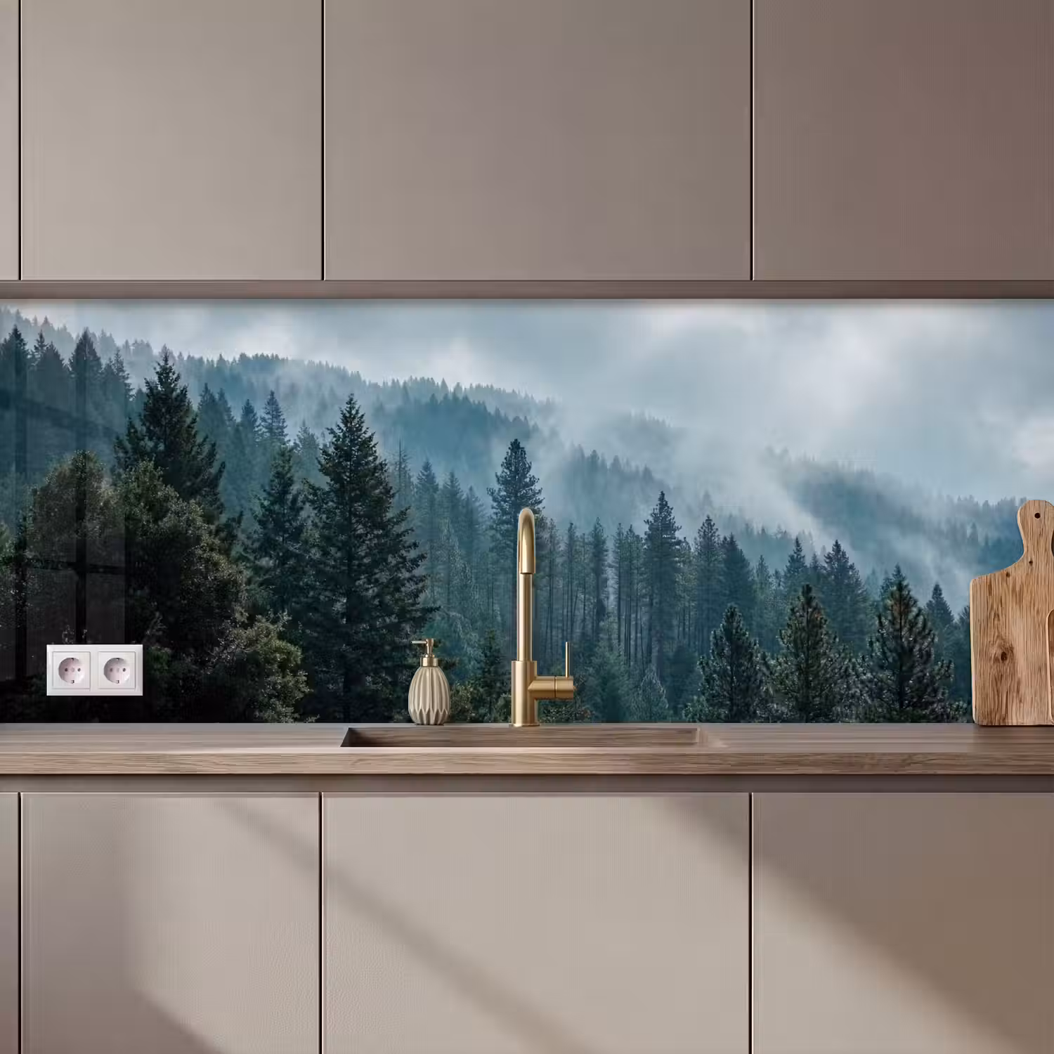 Naaldwoud - Bergen - Mist keuken achterwand 2 middel zz_3dshopping