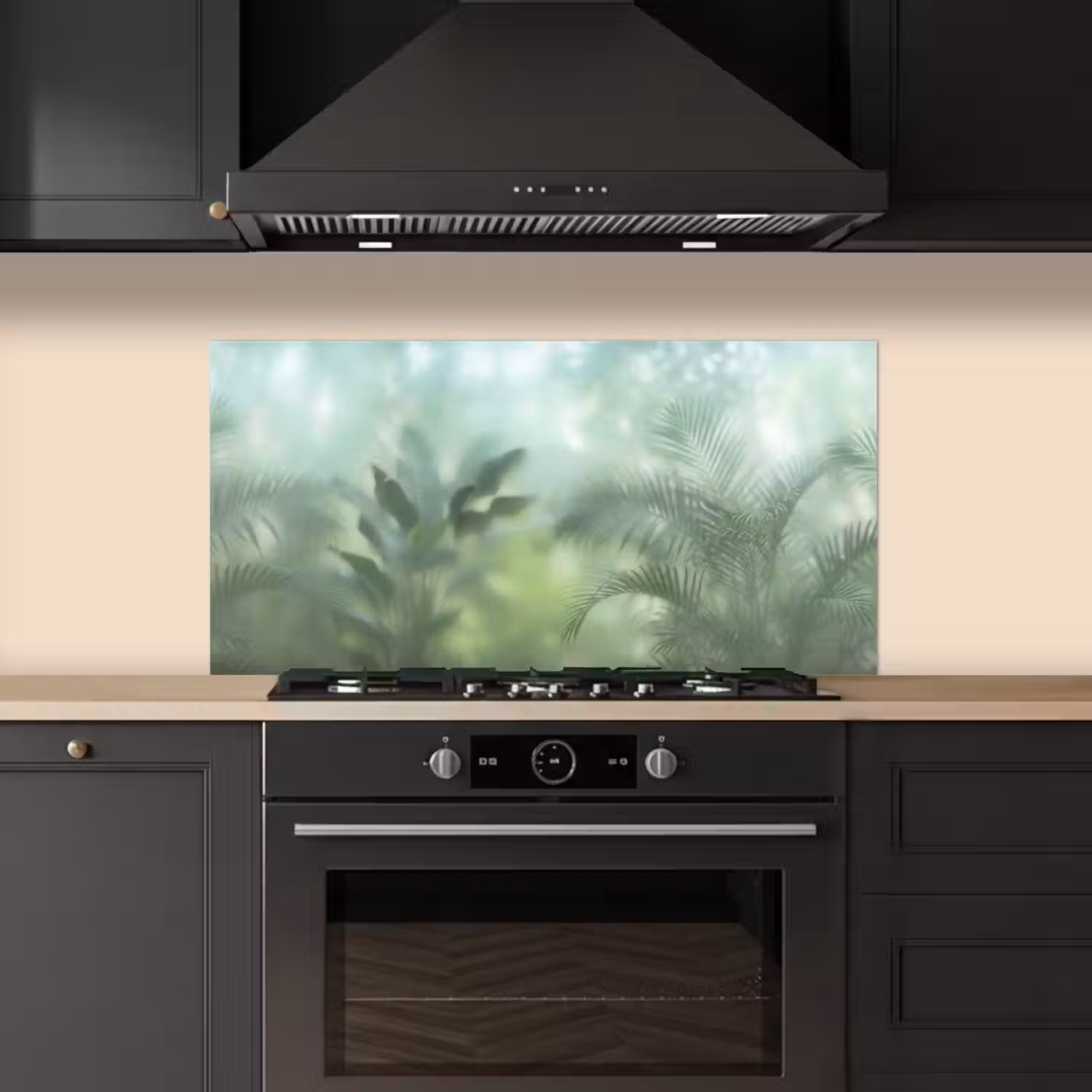 Natuur - Vervaagd - Groen - Abstract - Modern keuken achterwand spatscherm middel -sfeer1