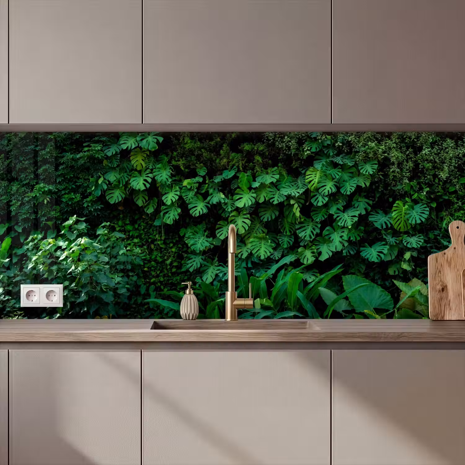 Natuur - Bos - Groen - Monstera keuken achterwand 2 middel zz_3dshopping