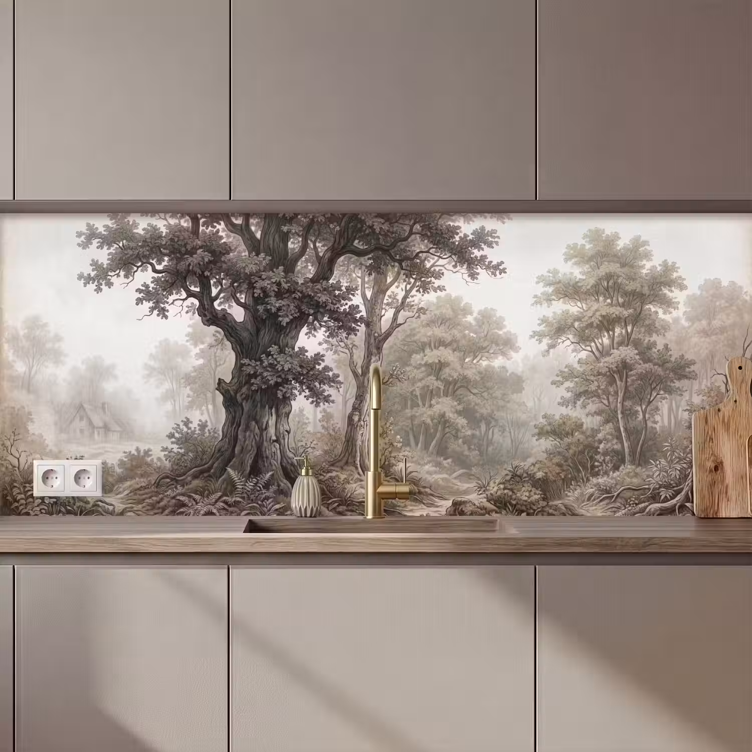 Natuur - Bos - Eik keuken achterwand 2 middel zz_3dshopping