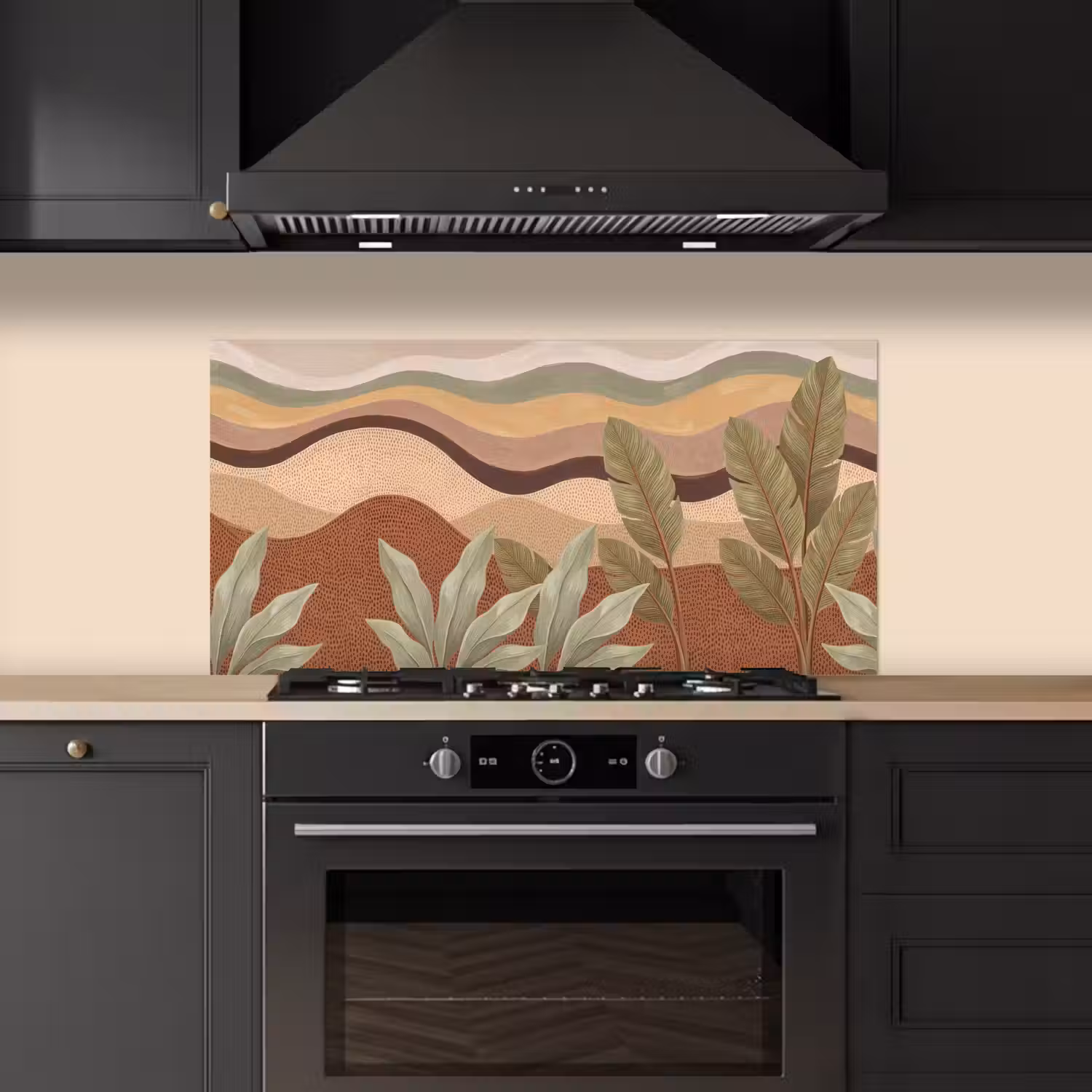 Natuur - Bladeren - Landschap - Abstract - Aardetinten keuken achterwand spatscherm middel -sfeer1
