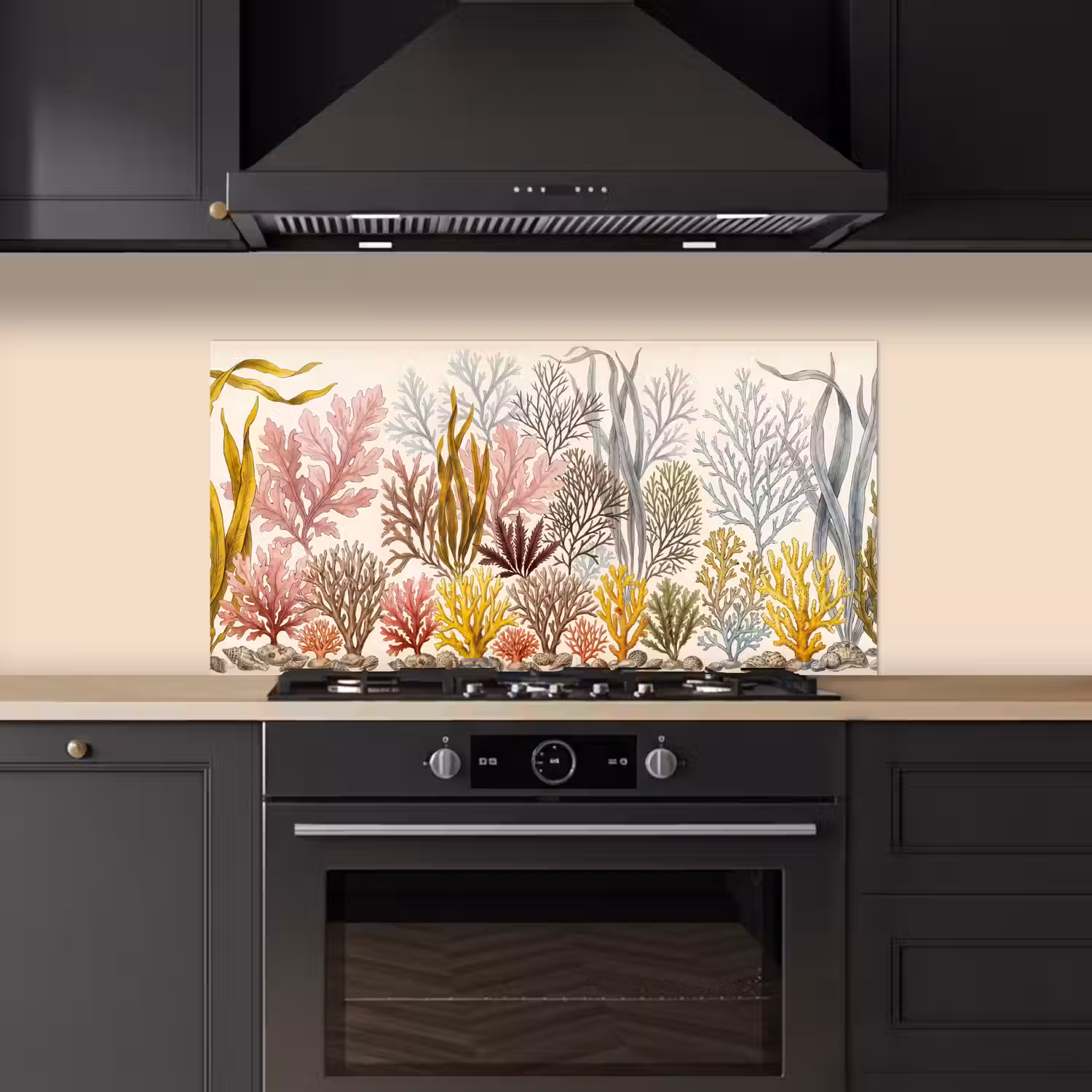 Natuur - Onderwater - Botanisch - Vintage - Kleurrijk keuken achterwand spatscherm middel -sfeer1