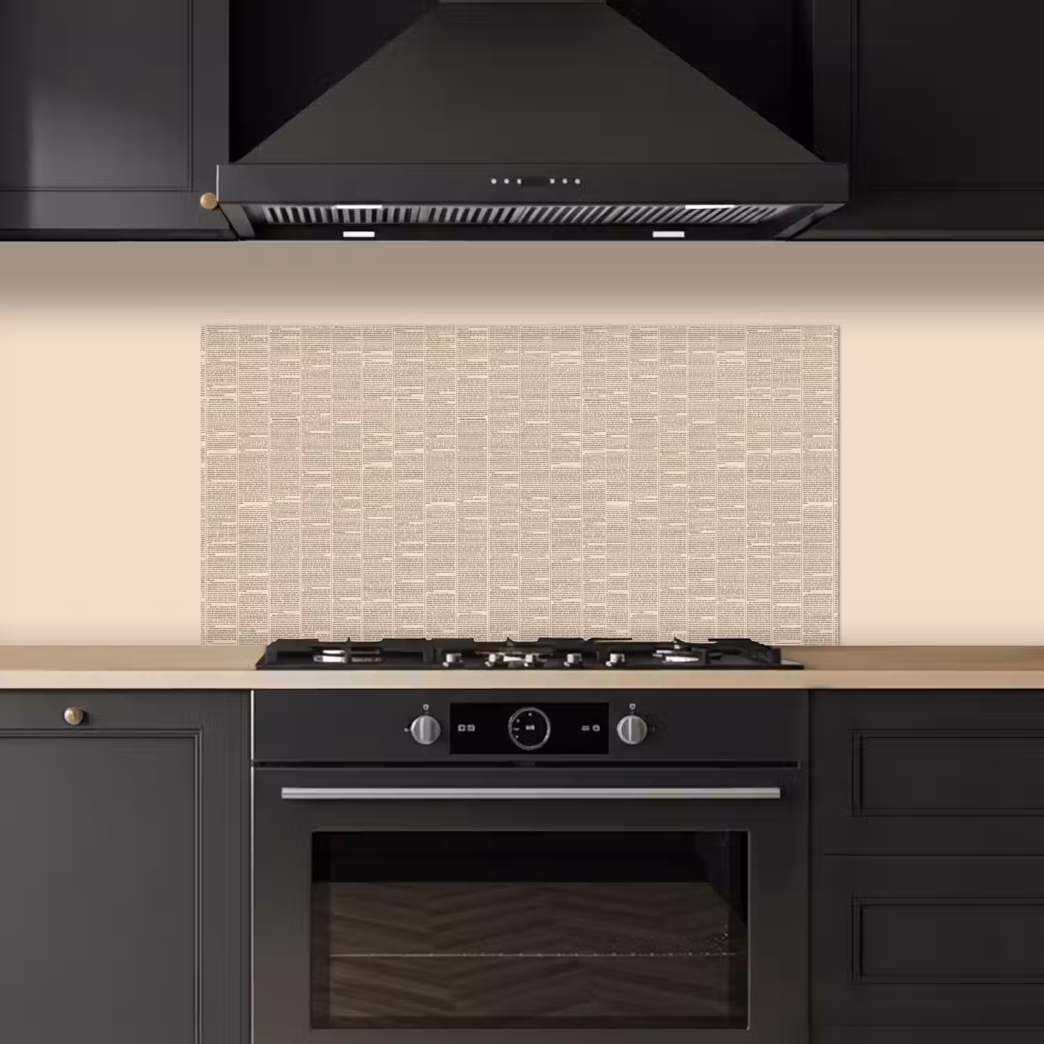 Krant - Nieuws - Historisch - Vintage - Beige keuken achterwand spatscherm middel -sfeer1