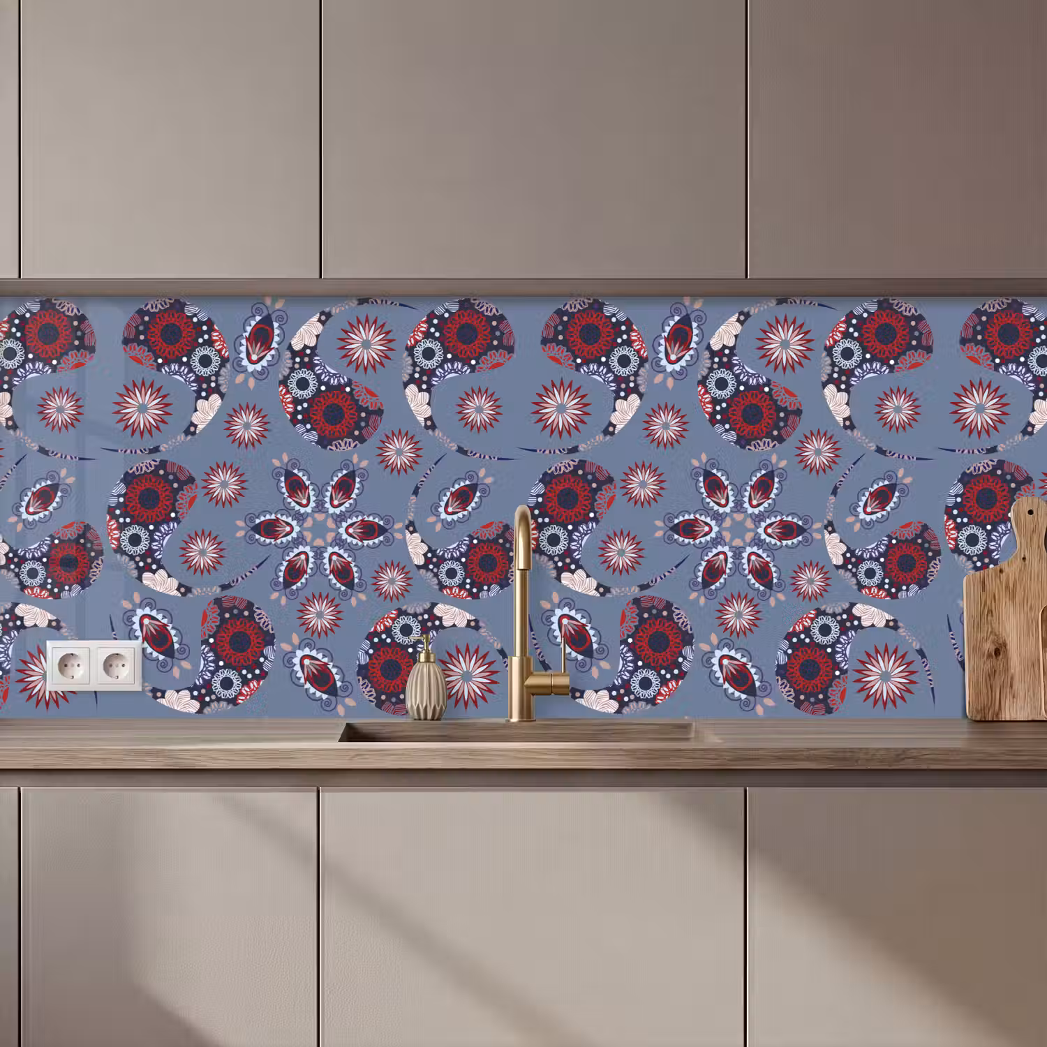 Paisley - Bloemen - Patronen keuken achterwand 2 middel 871 zz_3dshopping