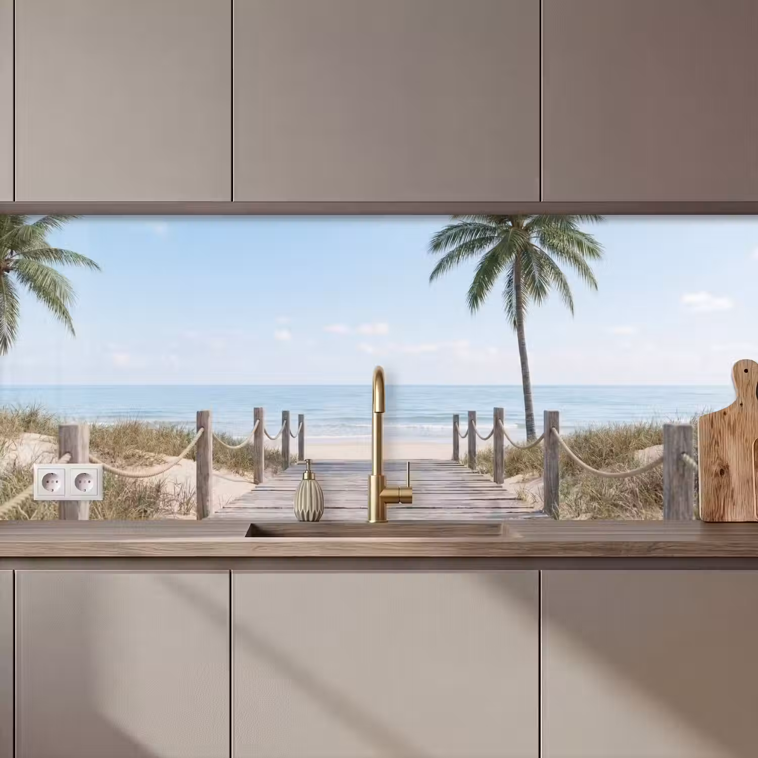 Palmbomen - Pad - Horizon keuken achterwand 2 middel zz_3dshopping