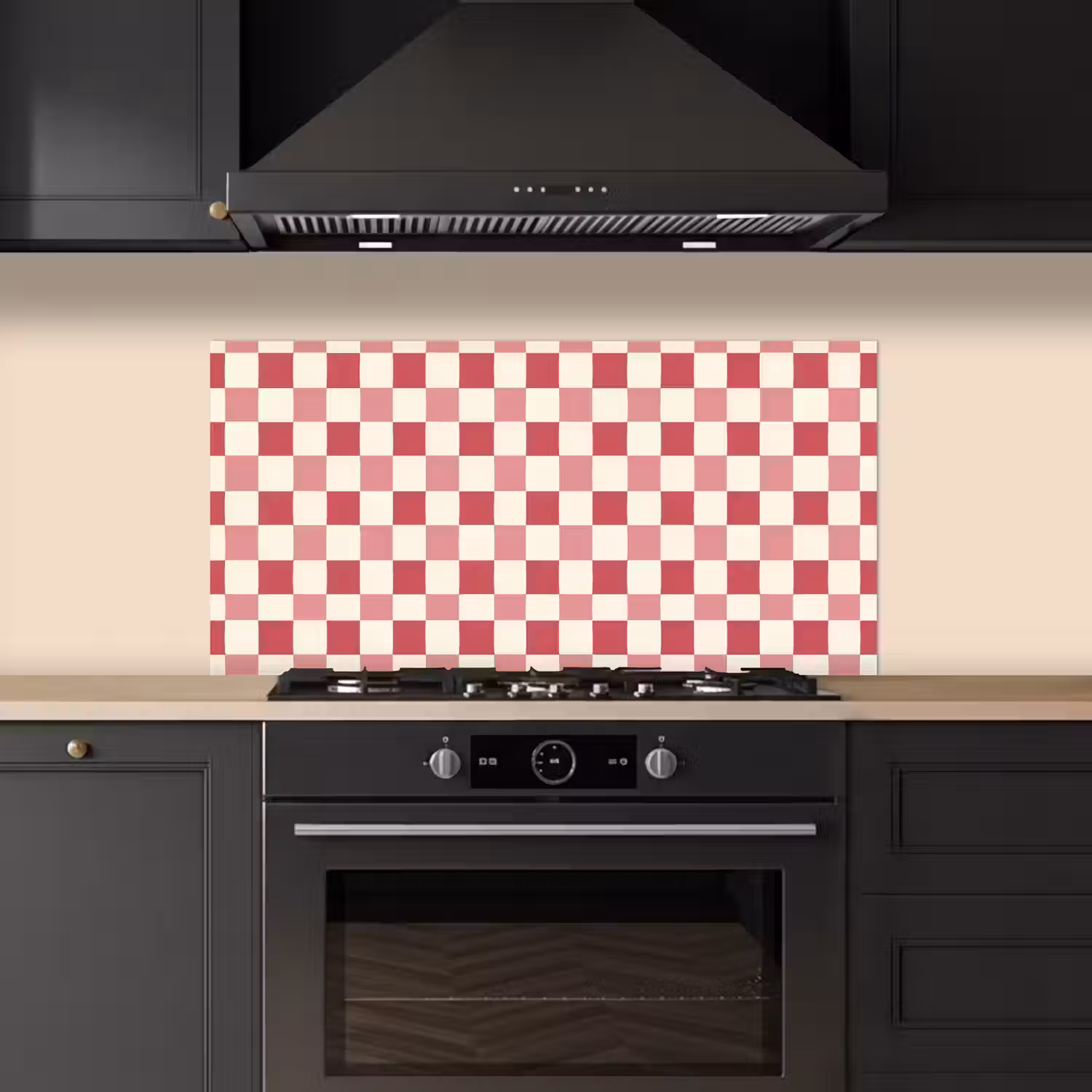 Patroon - Schaak - Roze keuken achterwand spatscherm middel 899 -sfeer1