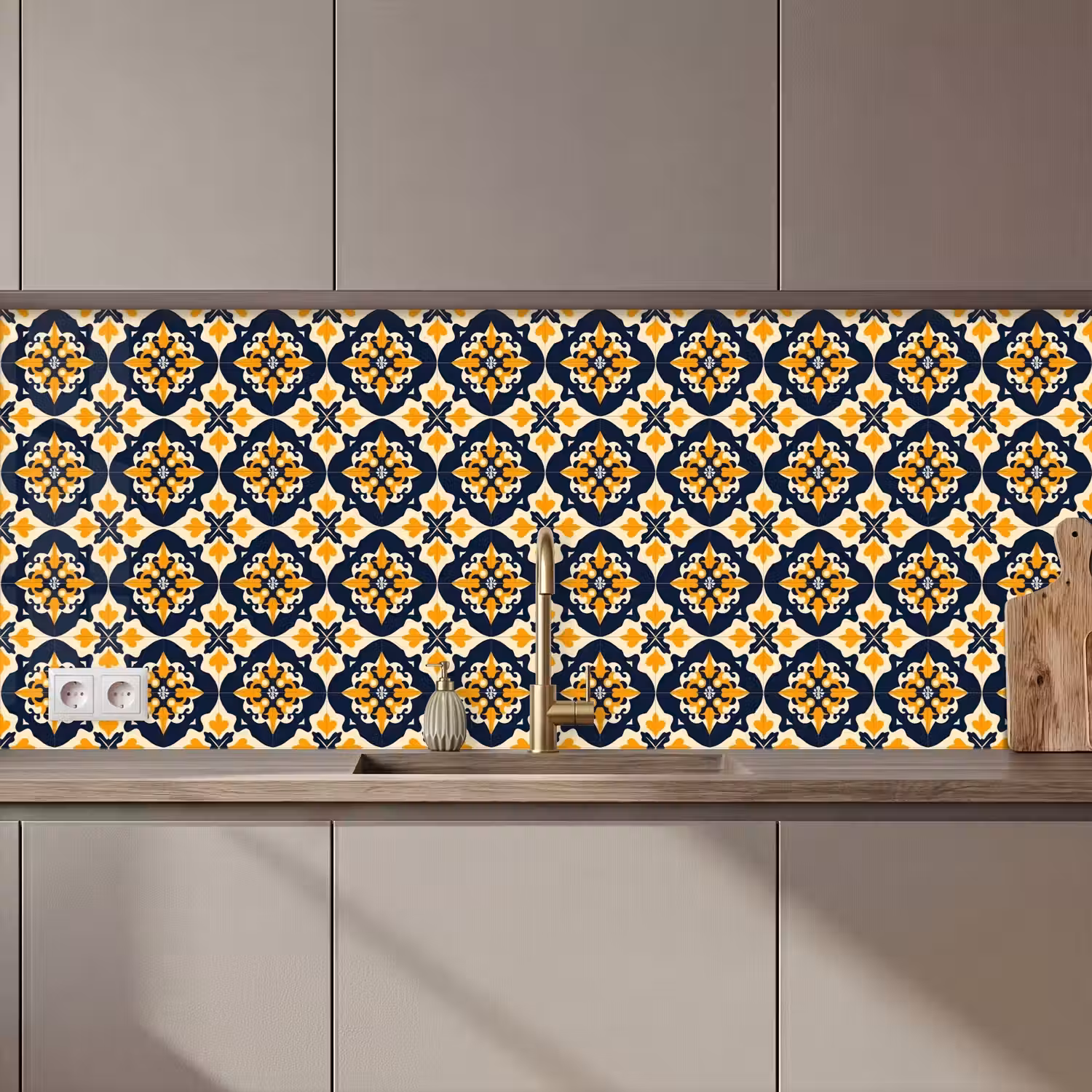 Patroon - Siertegel - Kleurrijk keuken achterwand 2 middel 871 zz_3dshopping