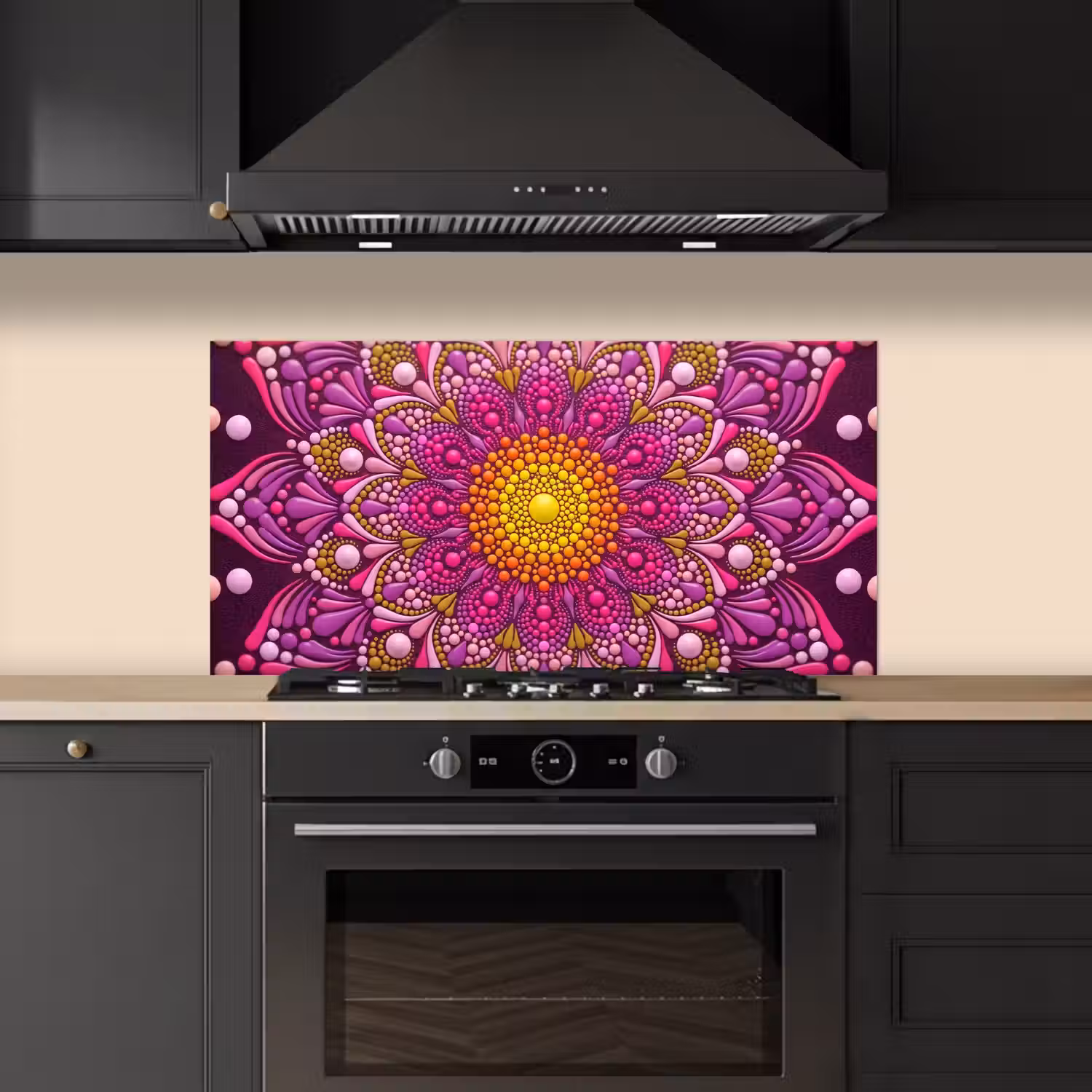 Patroon - Stippen - Abstract - Kleurrijk keuken achterwand spatscherm middel -sfeer1