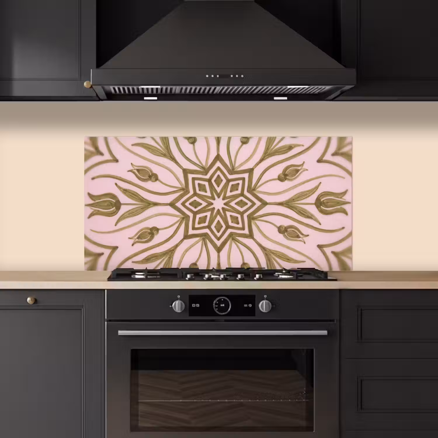 Patroon - Mandala - Decoratie - Abstract - Groen keuken achterwand spatscherm middel -sfeer1