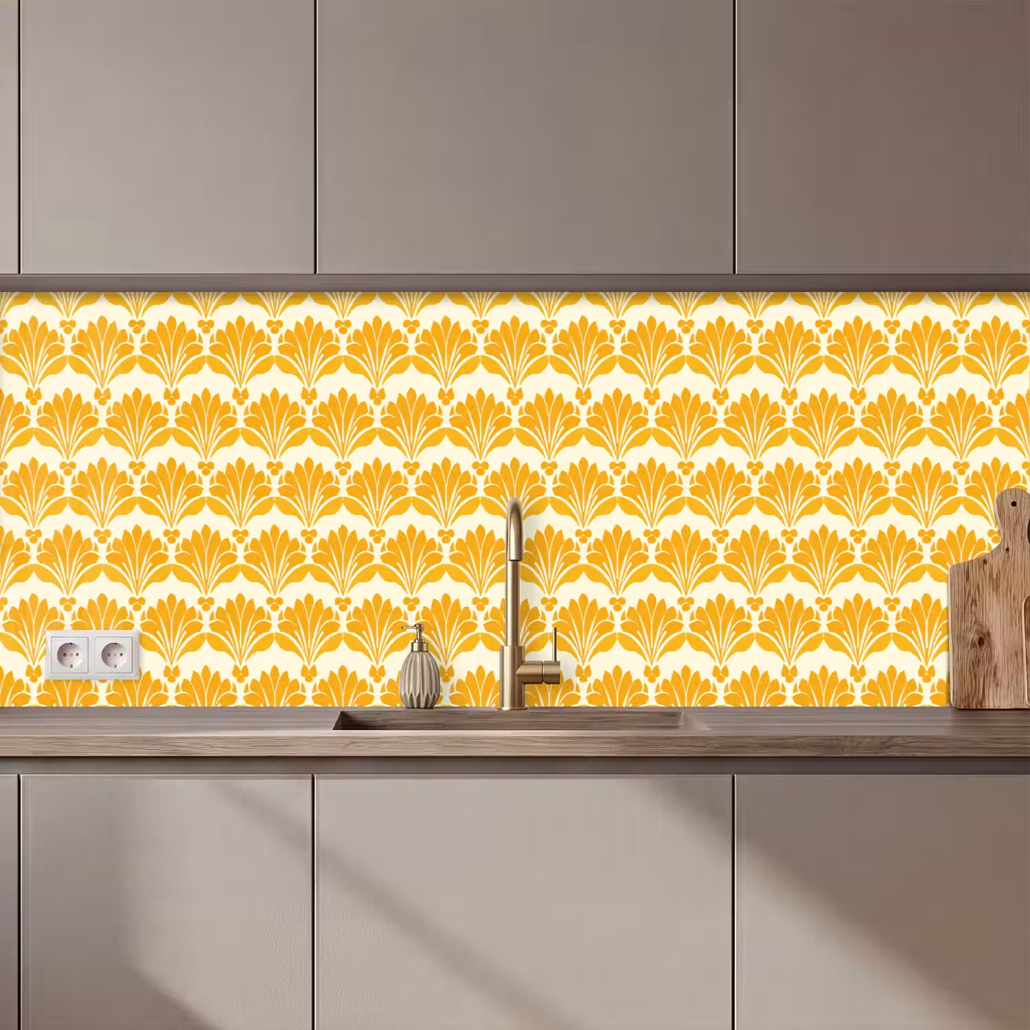 Patroon - Motief - Geel keuken achterwand 2 middel 871 zz_3dshopping