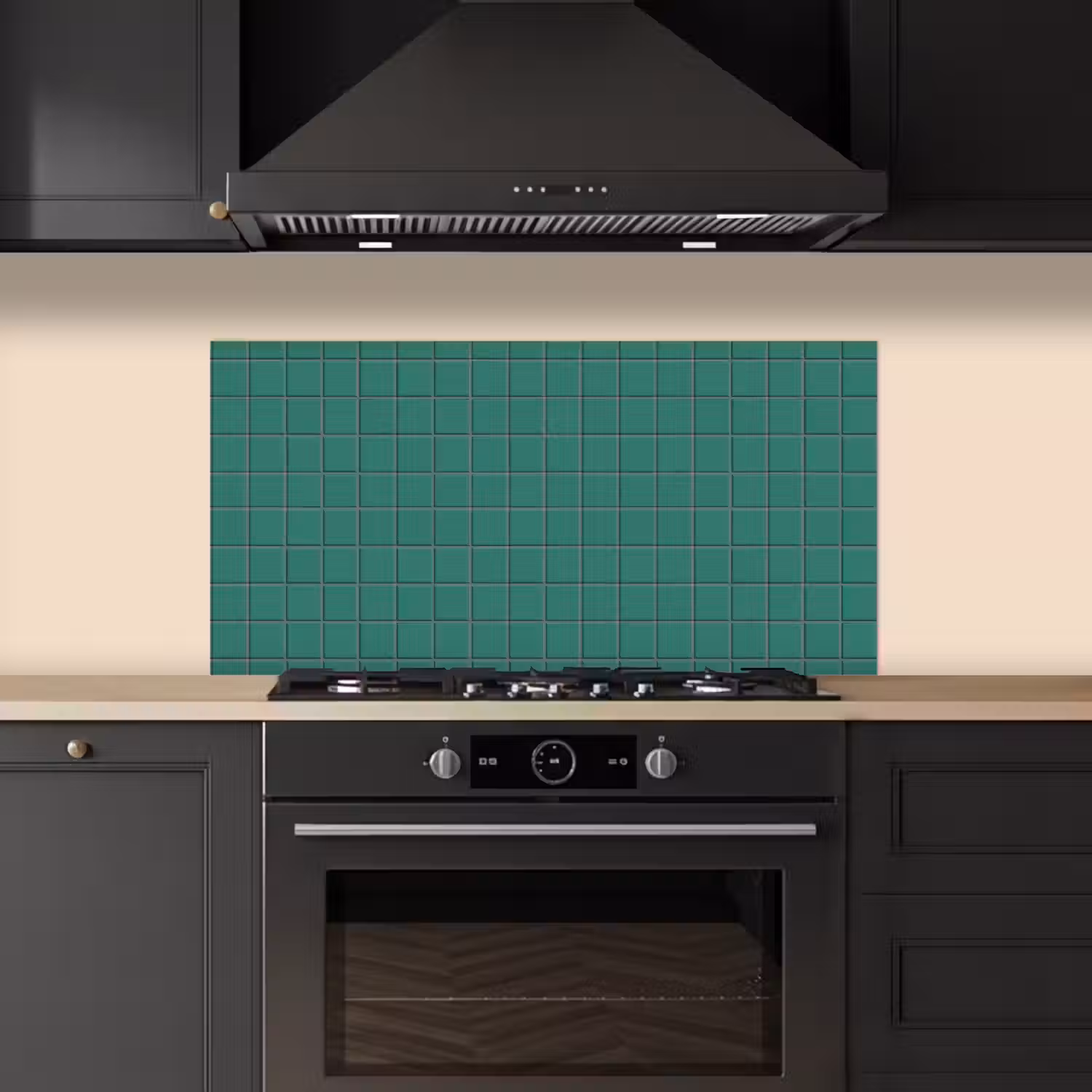 Patroon - Patroon - Smaragd keuken achterwand spatscherm middel 899 -sfeer1