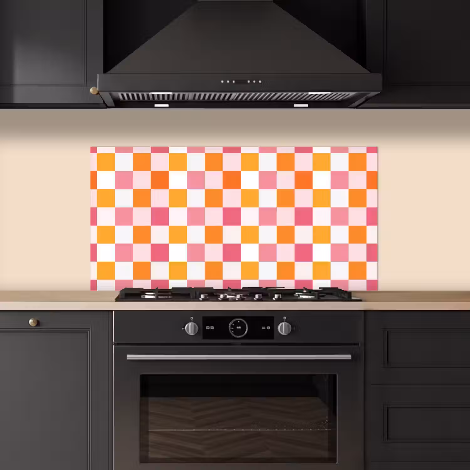 Patroon - Vierkant - Roze keuken achterwand spatscherm middel 899 -sfeer1