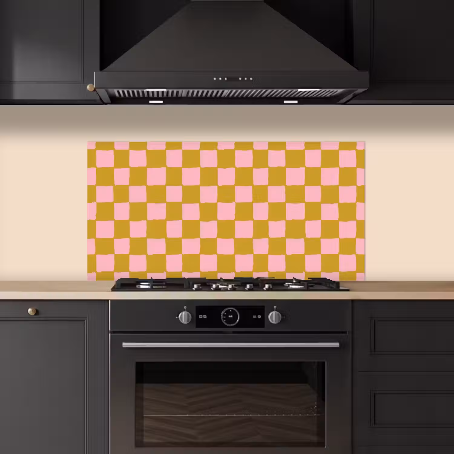 Patroon - Vierkant - Roze keuken achterwand spatscherm middel 899 -sfeer1