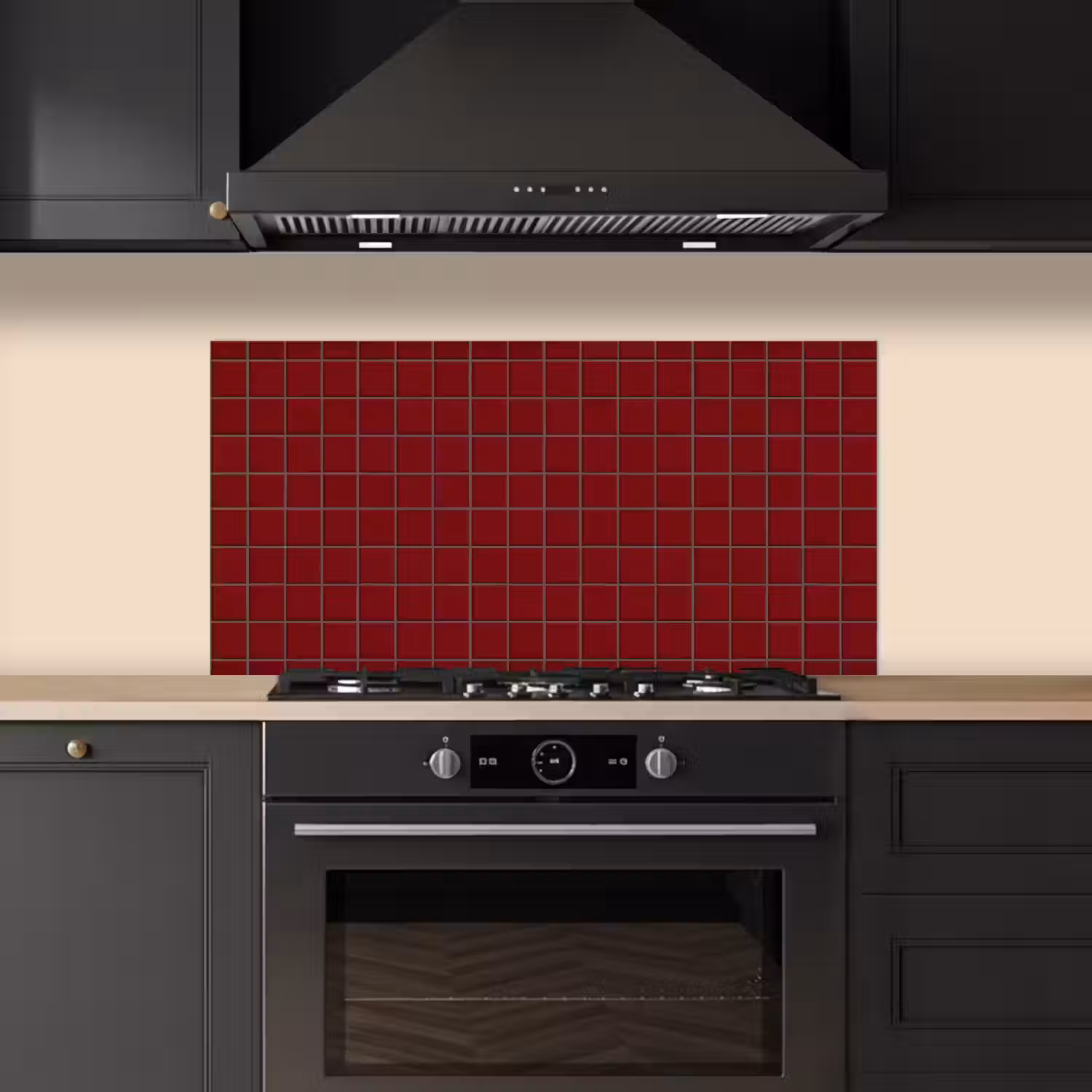 Patroon - Tegels - Burgundy keuken achterwand spatscherm middel 899 -sfeer1