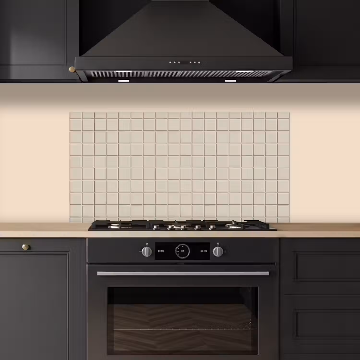 Patroon - Tegels - Taupe keuken achterwand spatscherm middel 899 -sfeer1